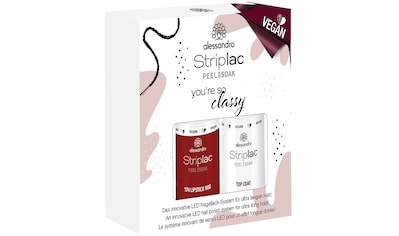 UV-Nagellack »STRIPLAC PEEL OR SOAK Set - Classy - VEGAN«, (Set, 2 tlg., 1 x Lipstick...