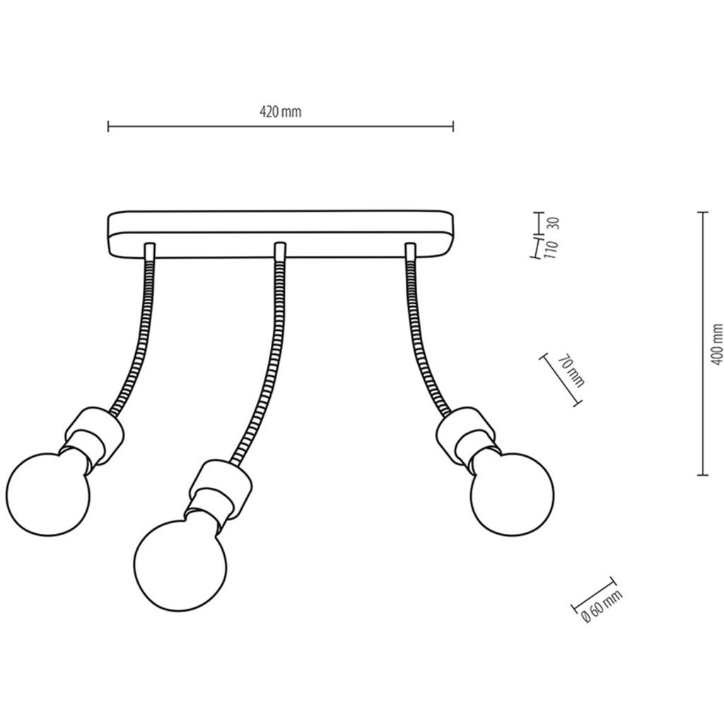 BRITOP LIGHTING Deckenleuchte »ALLUMER FLEX«, 3 flammig-flammig