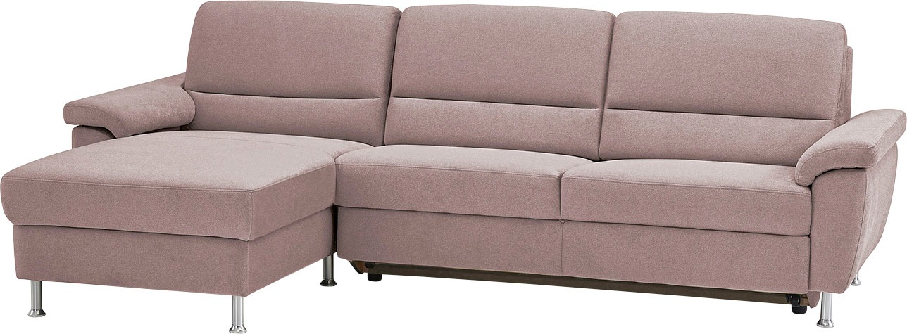 CALIZZA INTERIORS Ecksofa »Onyx L-Form«, Recamiere links oder rechts, wahlweise mit Bettfunktion, Breite 270 cm