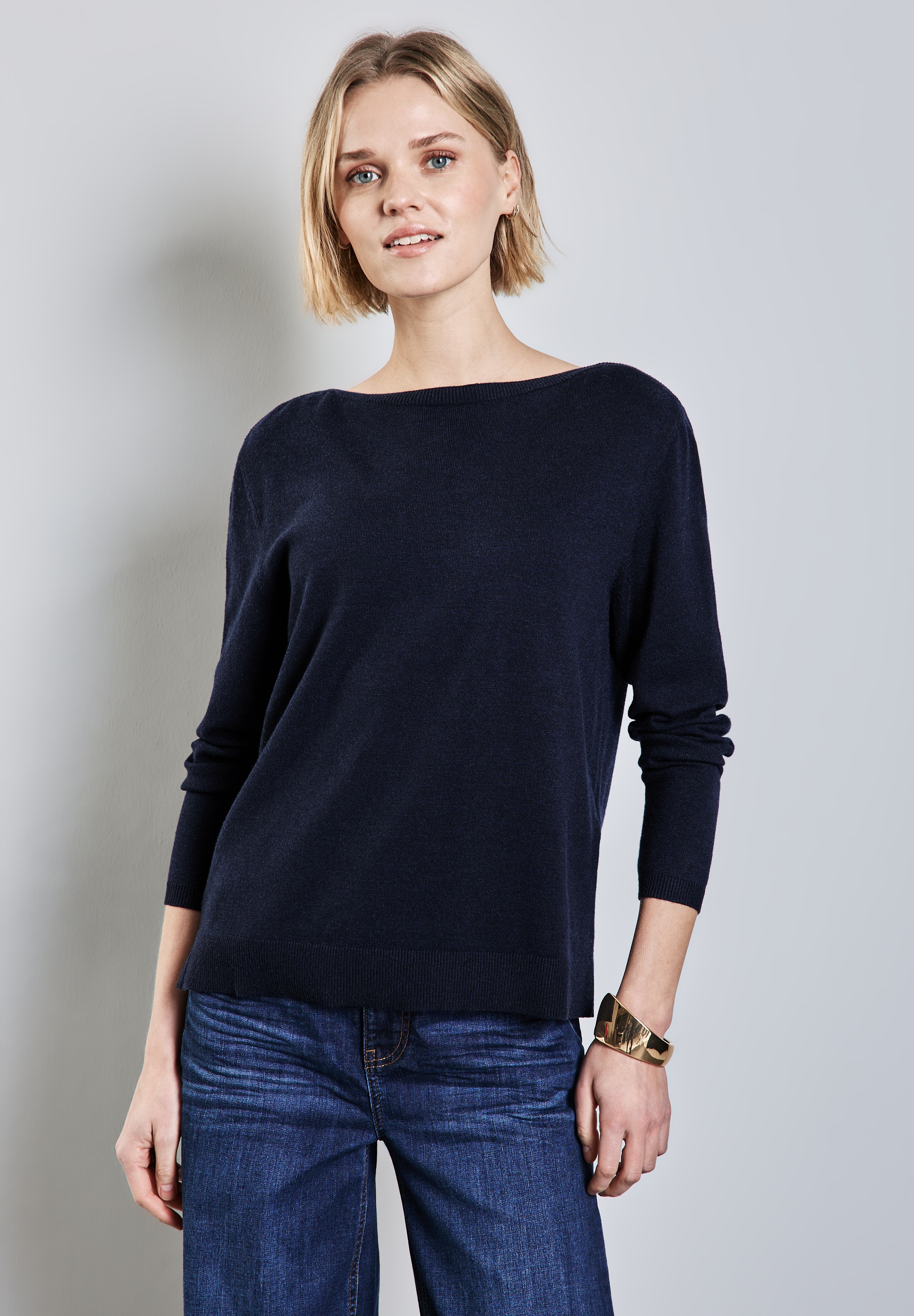 STREET ONE Strickpullover, aus Feinstrick