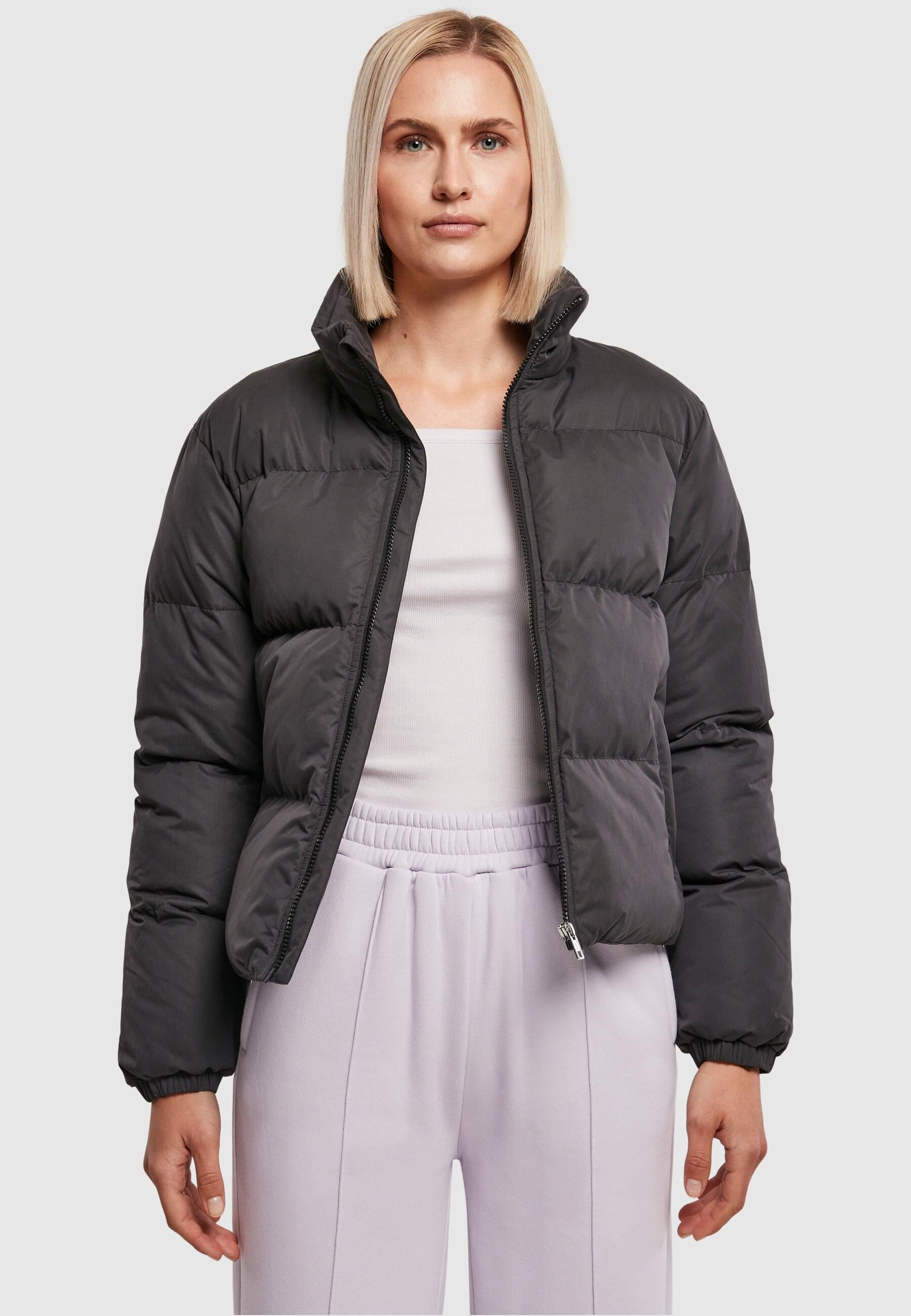 URBAN CLASSICS Winterjacke »Urban Classics Damen Ladies Short Peached Puffer Jacket«, (1 St.), ohne Kapuze