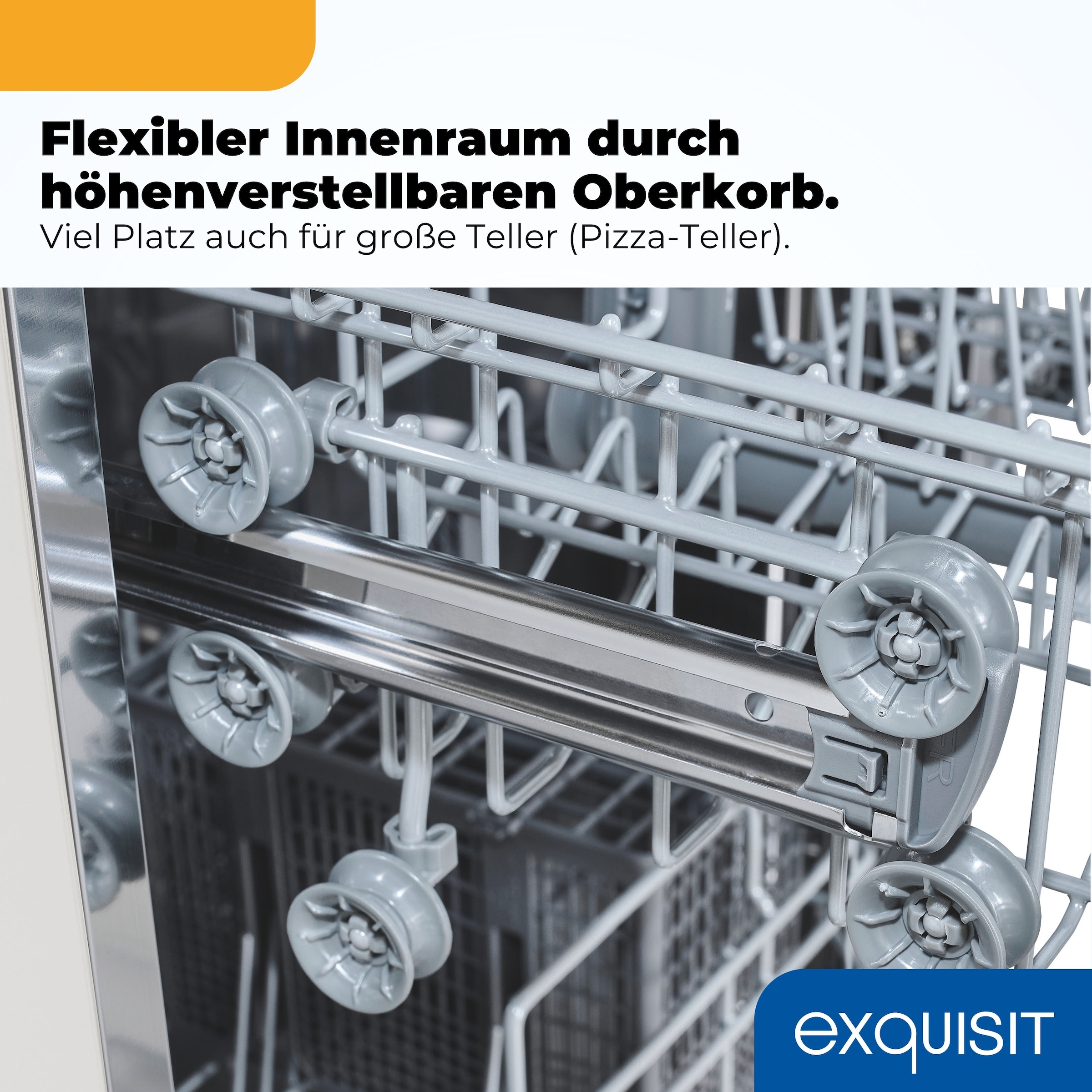 exquisit Standgeschirrspüler 9109 »GSP9109-451D silber« 10 l 9 tlg. Maßgedecke 9 Maßgedecke, 4 Programme, LED, Besteckkorb