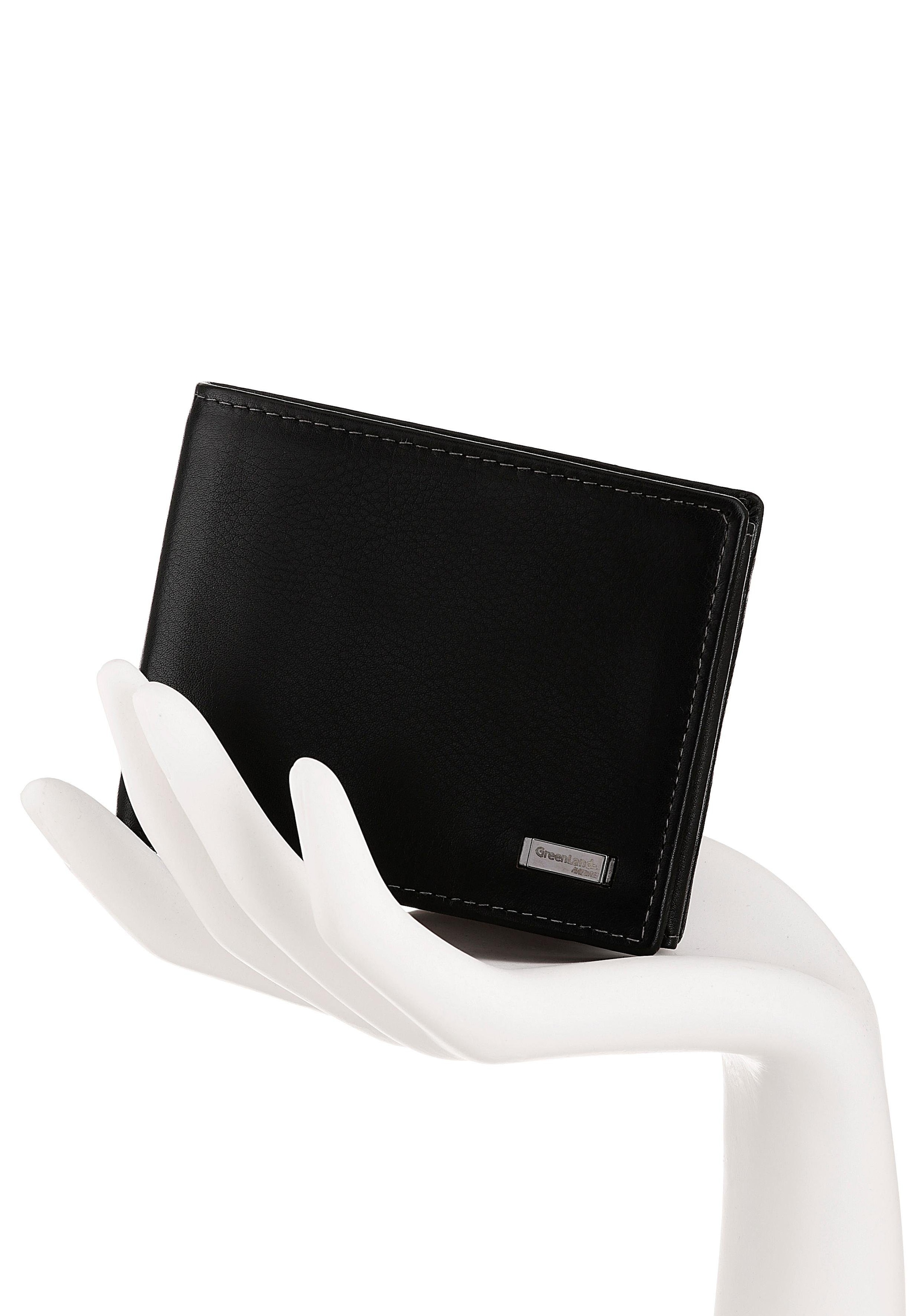 GreenLand Nature Geldbörse »Black Nappa«, aus mit Leder, bestellen Ausstattung BAUR RFID 