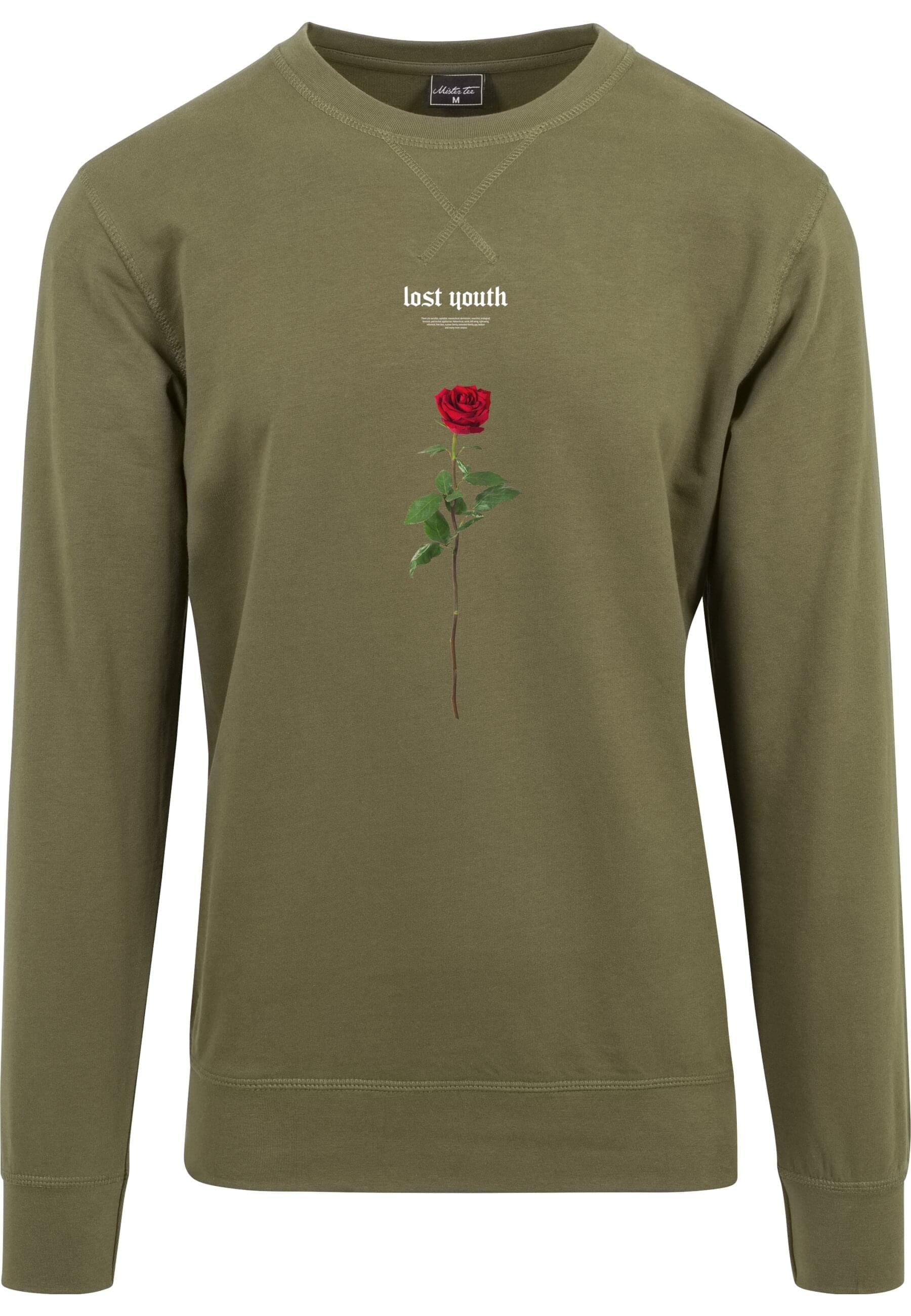 MisterTee Rundhalspullover "MisterTee Herren Lost Youth Rose Crewneck" 1 St günstig online kaufen