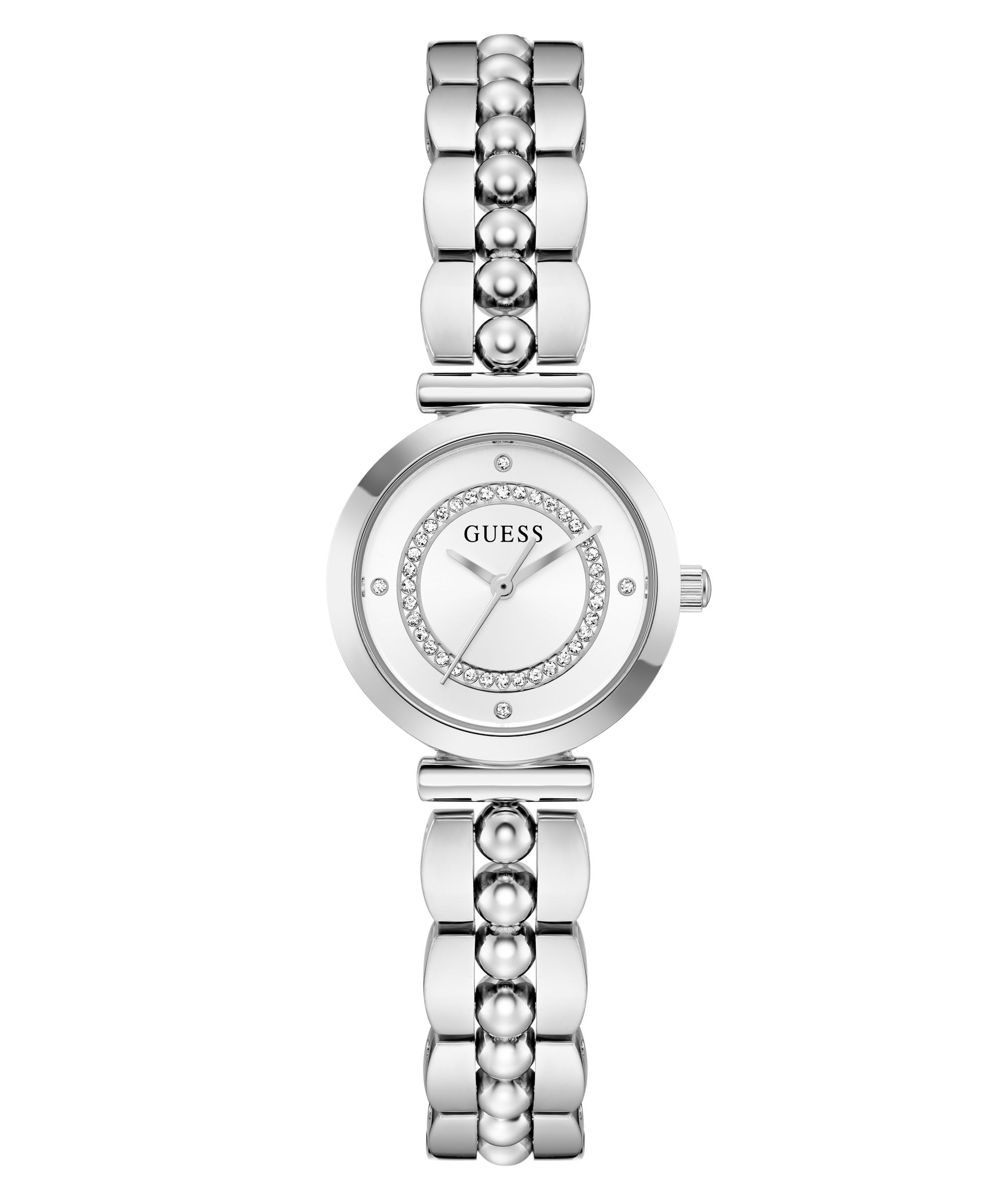 Guess Quarzuhr »LEENA« Armbanduhr, Damenuhr, Edelstahlarmband, analog