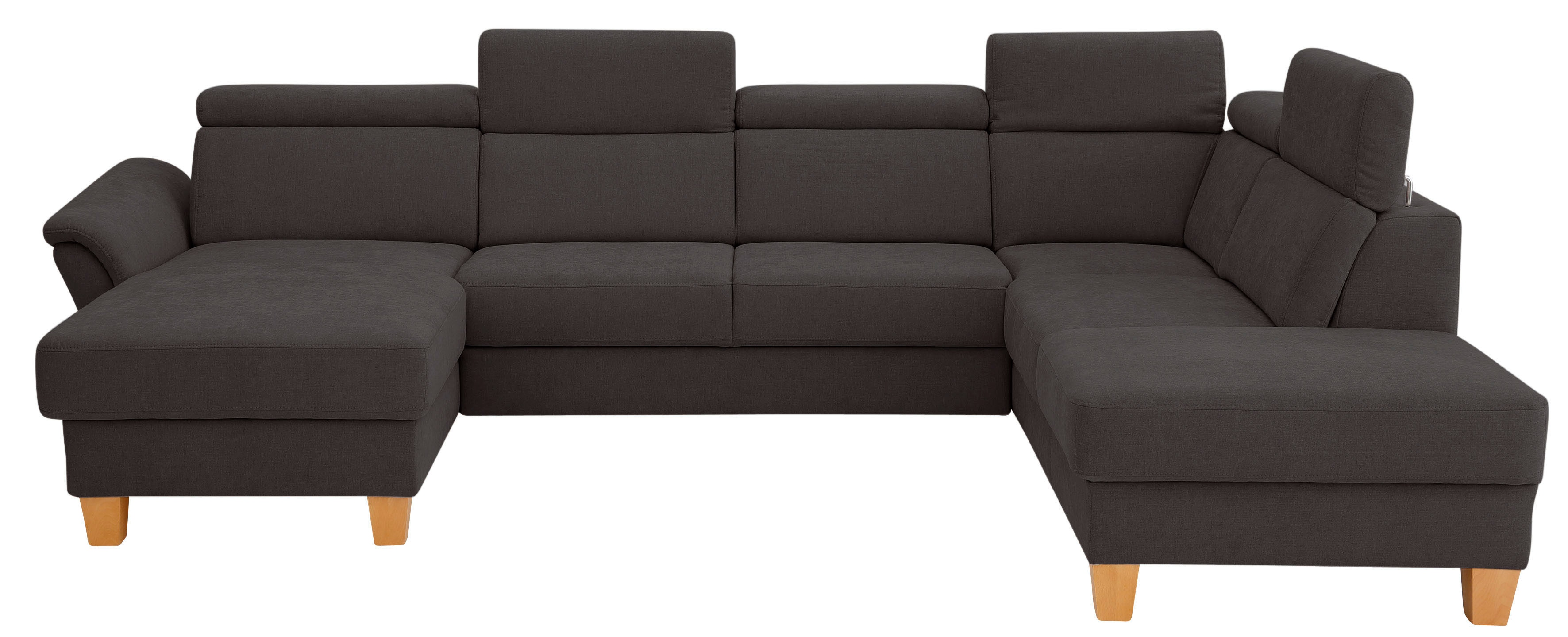 OTTO home Wohnlandschaft "Conville U-Form" Kopfteilverstellung wahlweise mit Schlaffunktion und Bettkasten