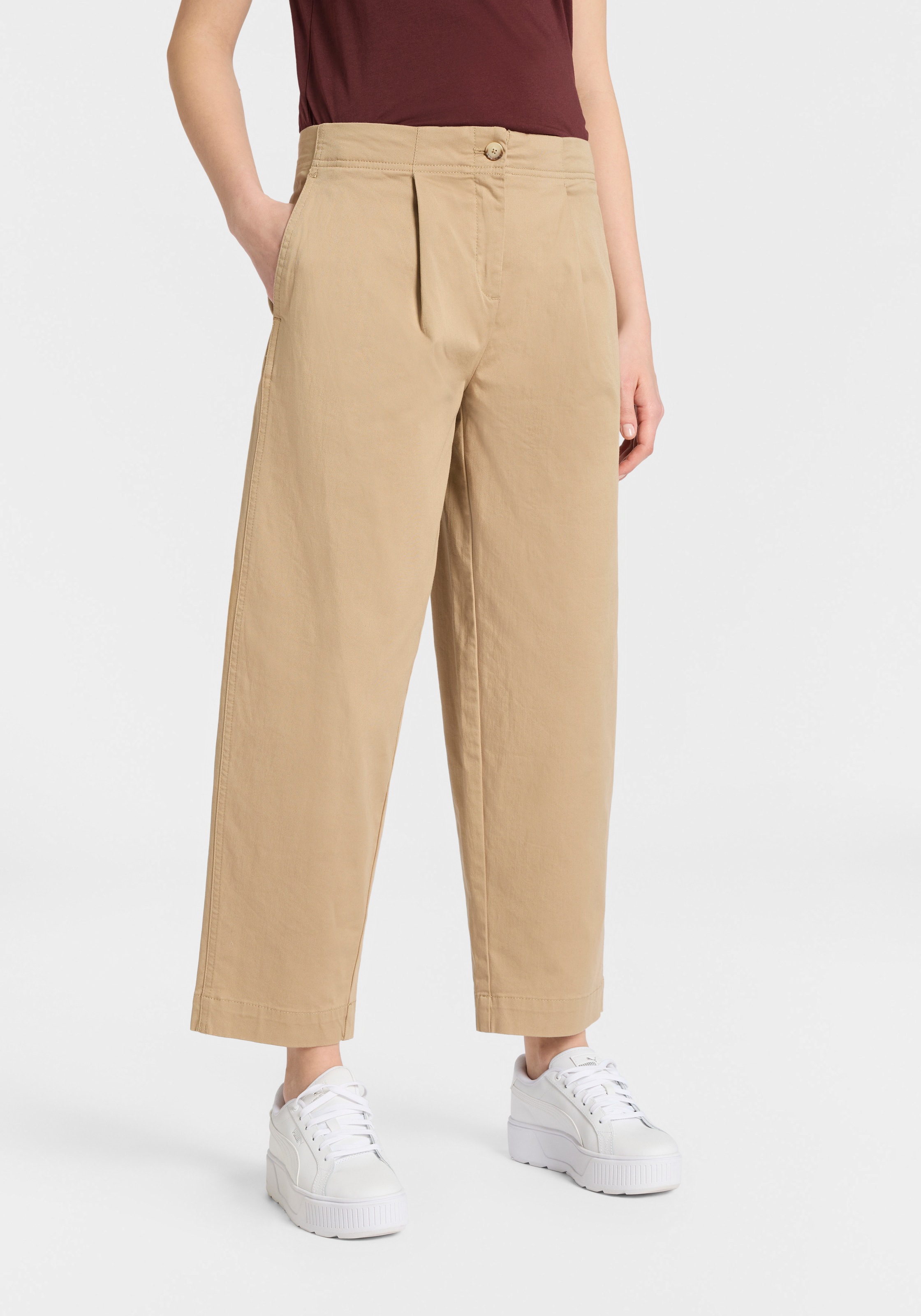 BOSS ORANGE Chinohose "Taquina Premium Damenmode" in lockerer Passform, Bar günstig online kaufen