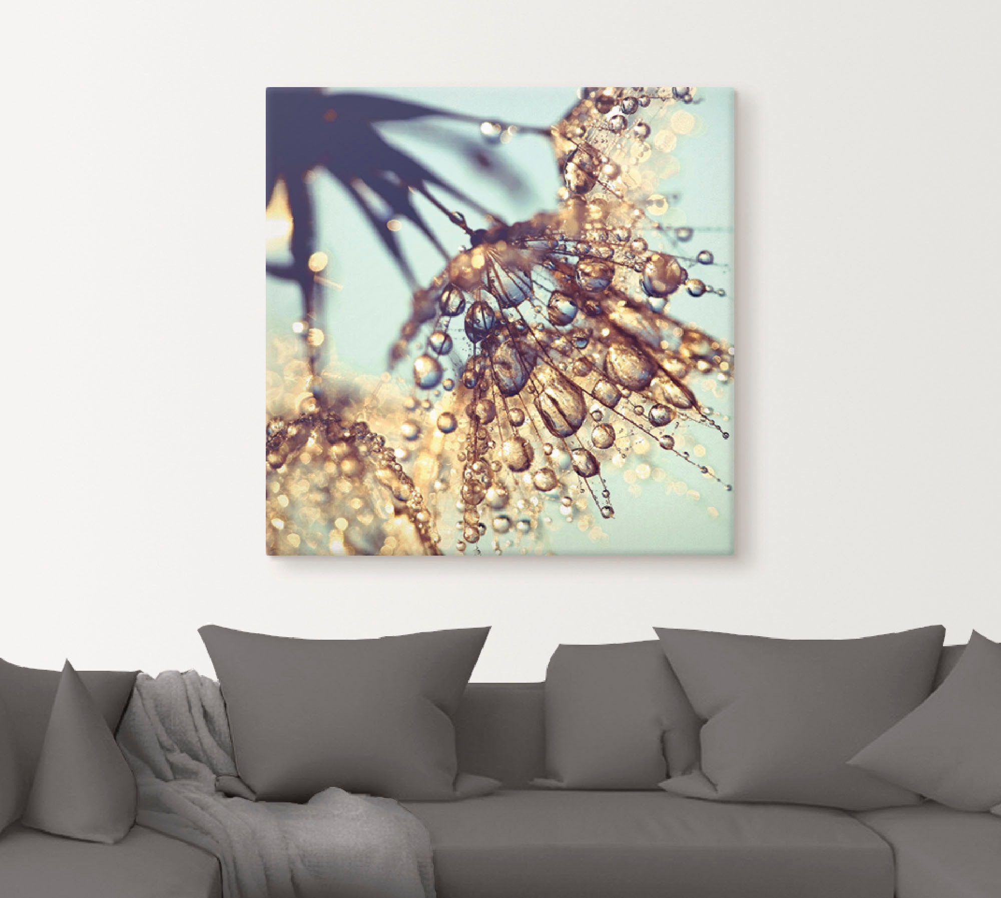 Artland Leinwandbild "Pusteblume Goldener Regen", Blumen, (1 St.), auf Keil günstig online kaufen