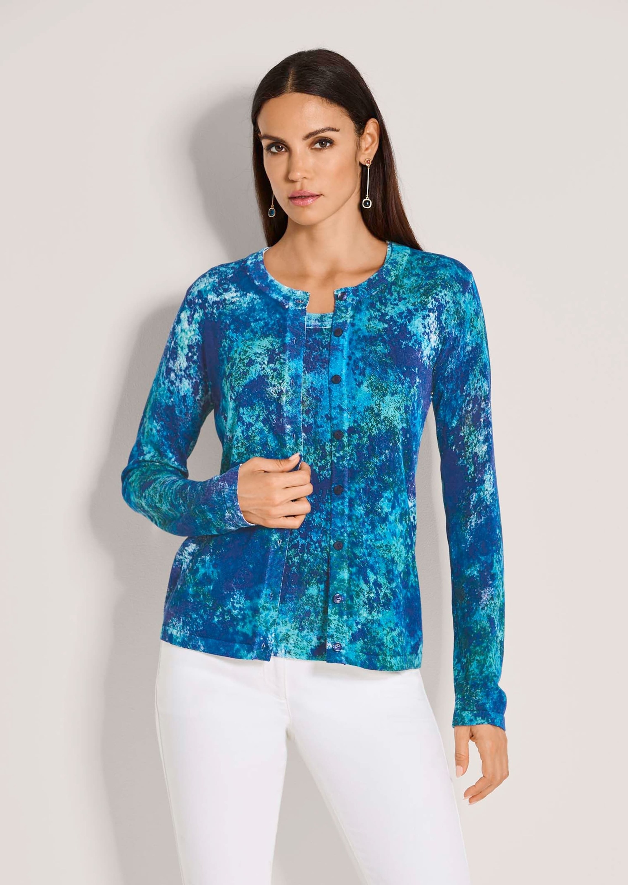 Thumbnail - MADELEINE Strickjacke "Strickjacke Langarm Viskose-Jacke mit Knopfleiste" Durchgehende Knopfleiste