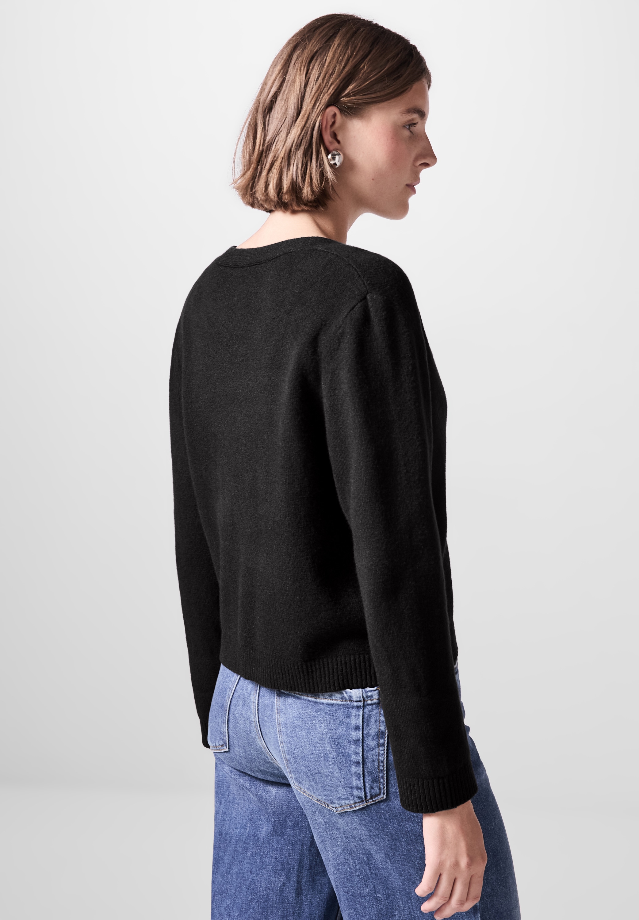 STREET ONE STUDIO Strickjacke, aus softem Materialmix