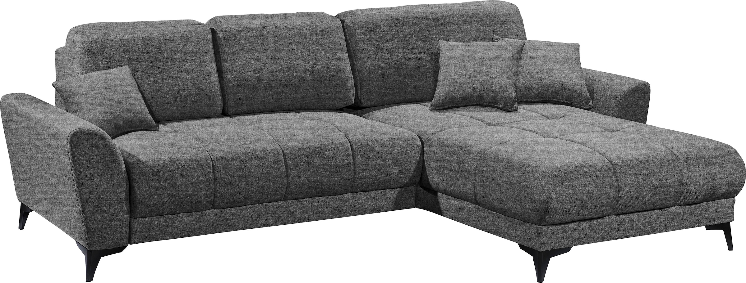 ED EXCITING DESIGN Ecksofa »Bern L-Form«, mit Bettfunktion, Bettkasten & 3 Zierkissen