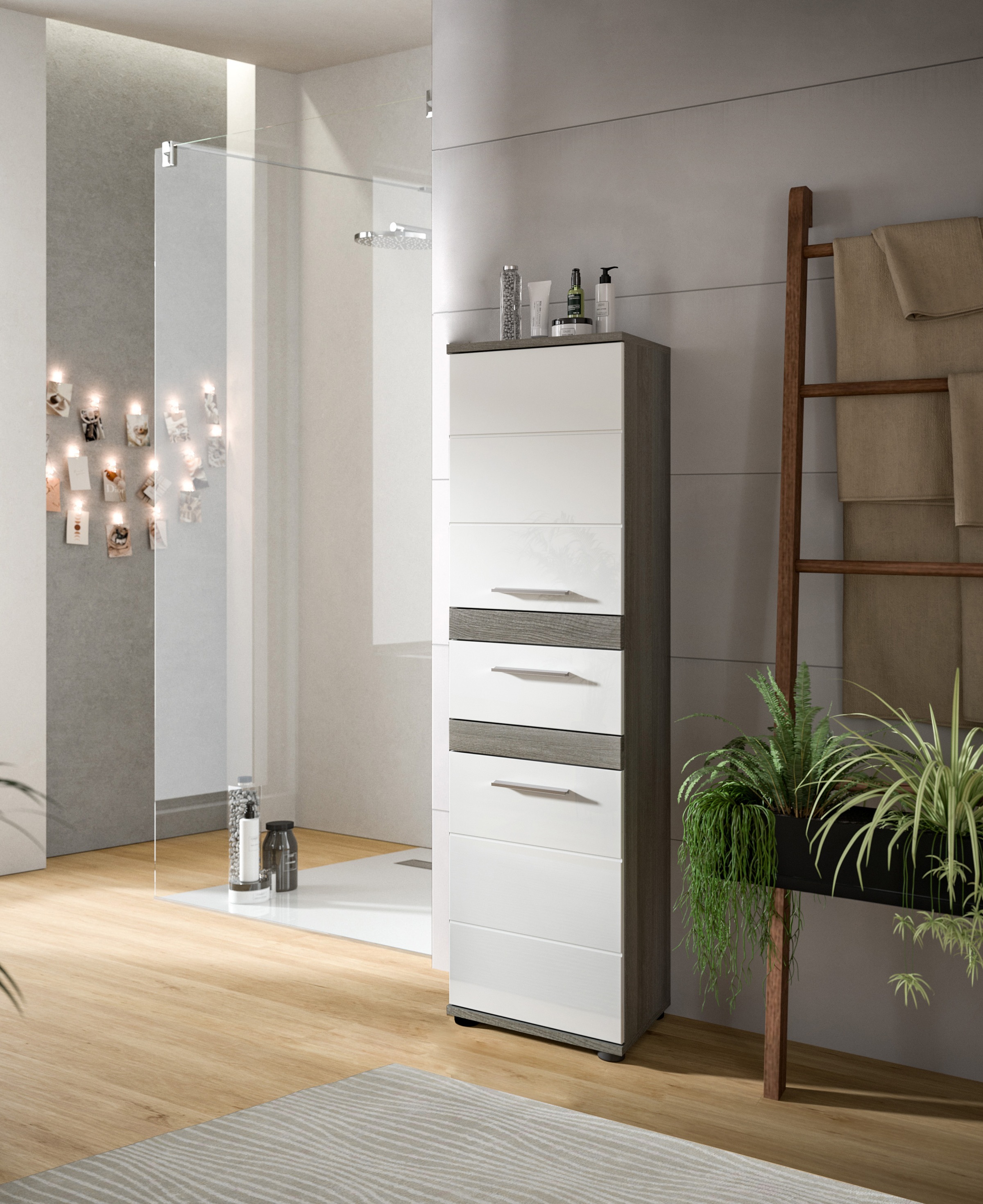 welltime Hochschrank "LUCCA, TOPSELLER, Höhe 137 cm, 2 Türen, 1 Schubkasten günstig online kaufen