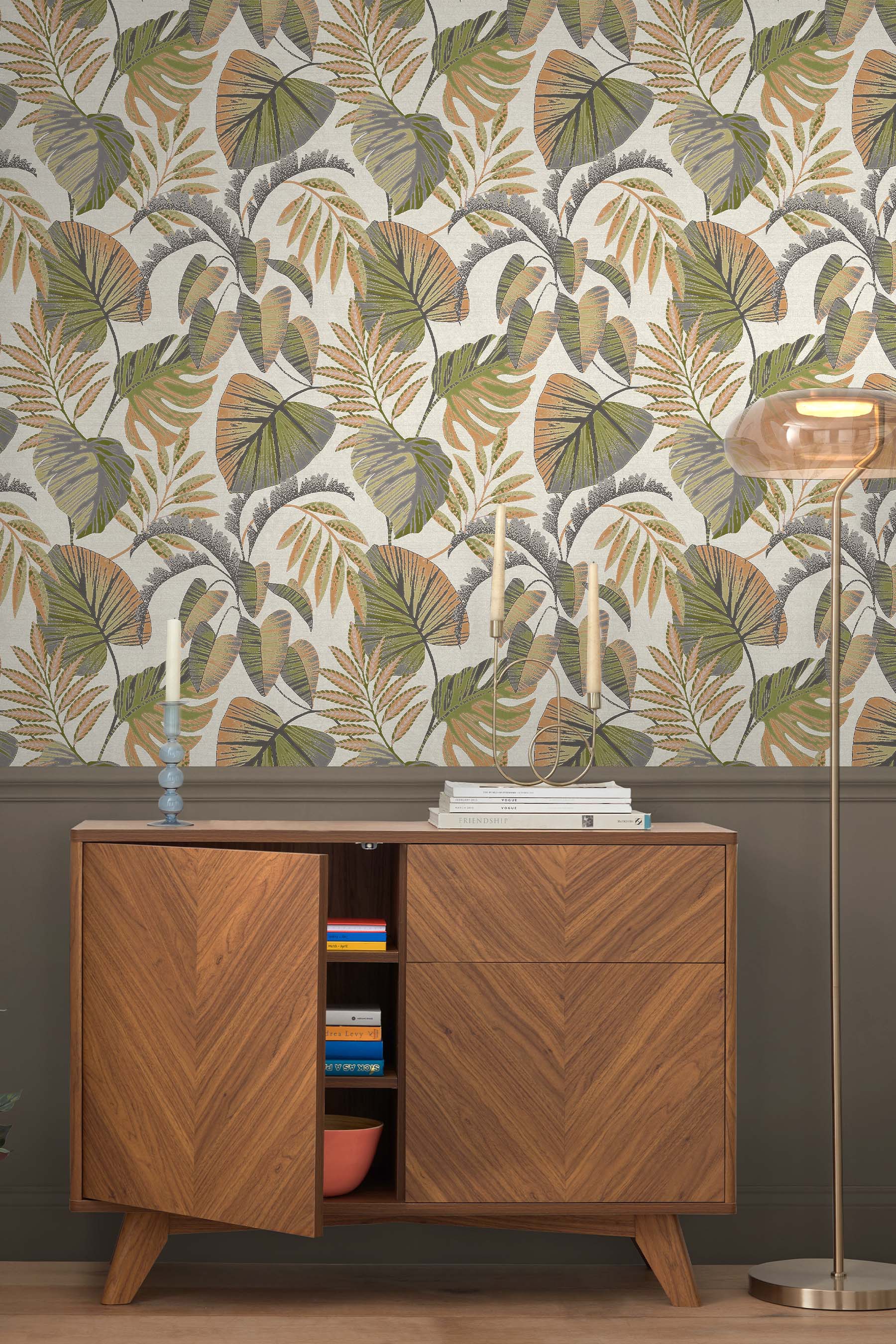 Next Vliestapete »JUNGLE LEAVES Vliestapete 10mx52cm« Motiv glatt