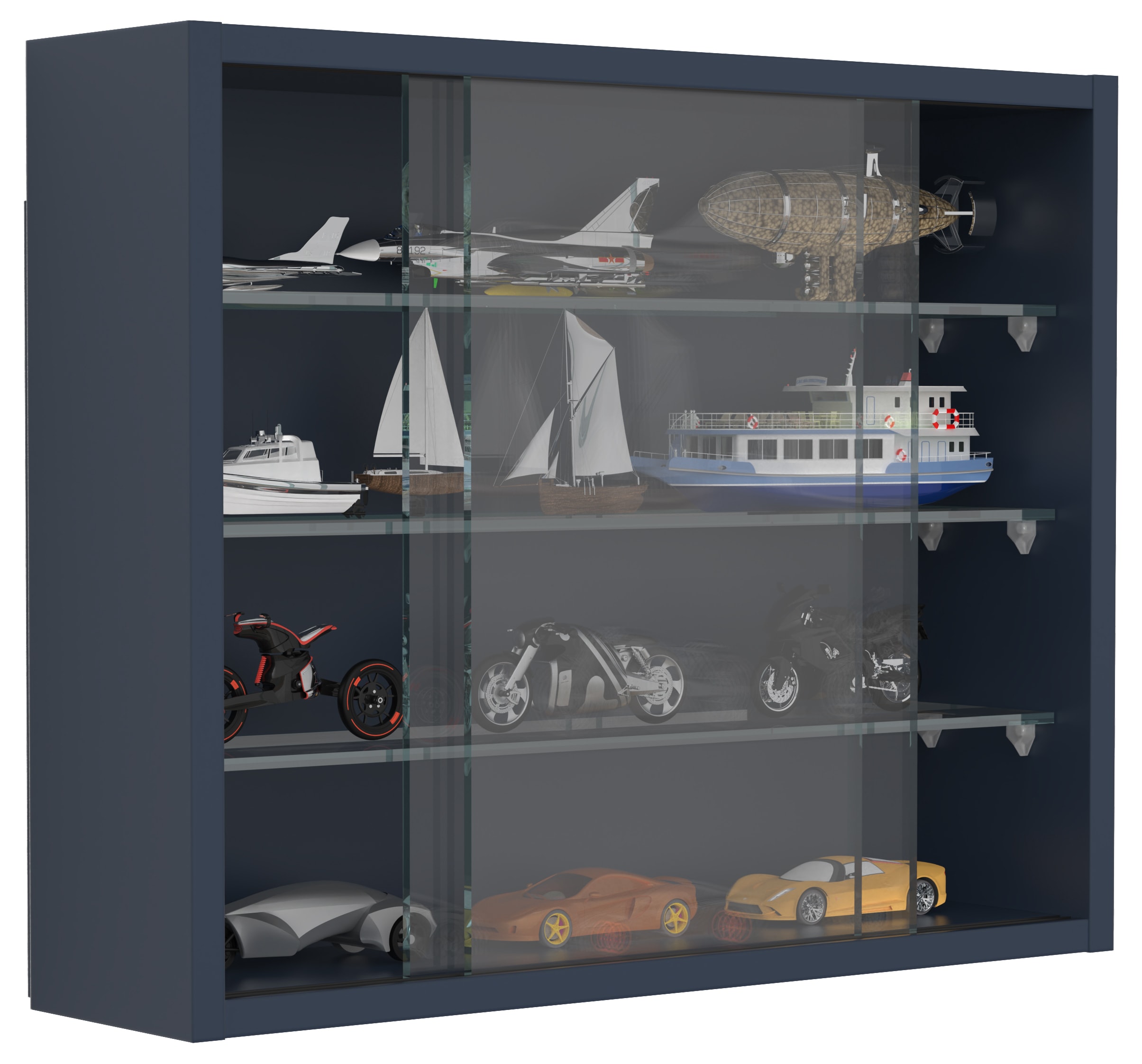 VCM Wandregal "Hängevitrine Wandvitrine Sammel Deko Drivalo S" 1 Stk. tlg.