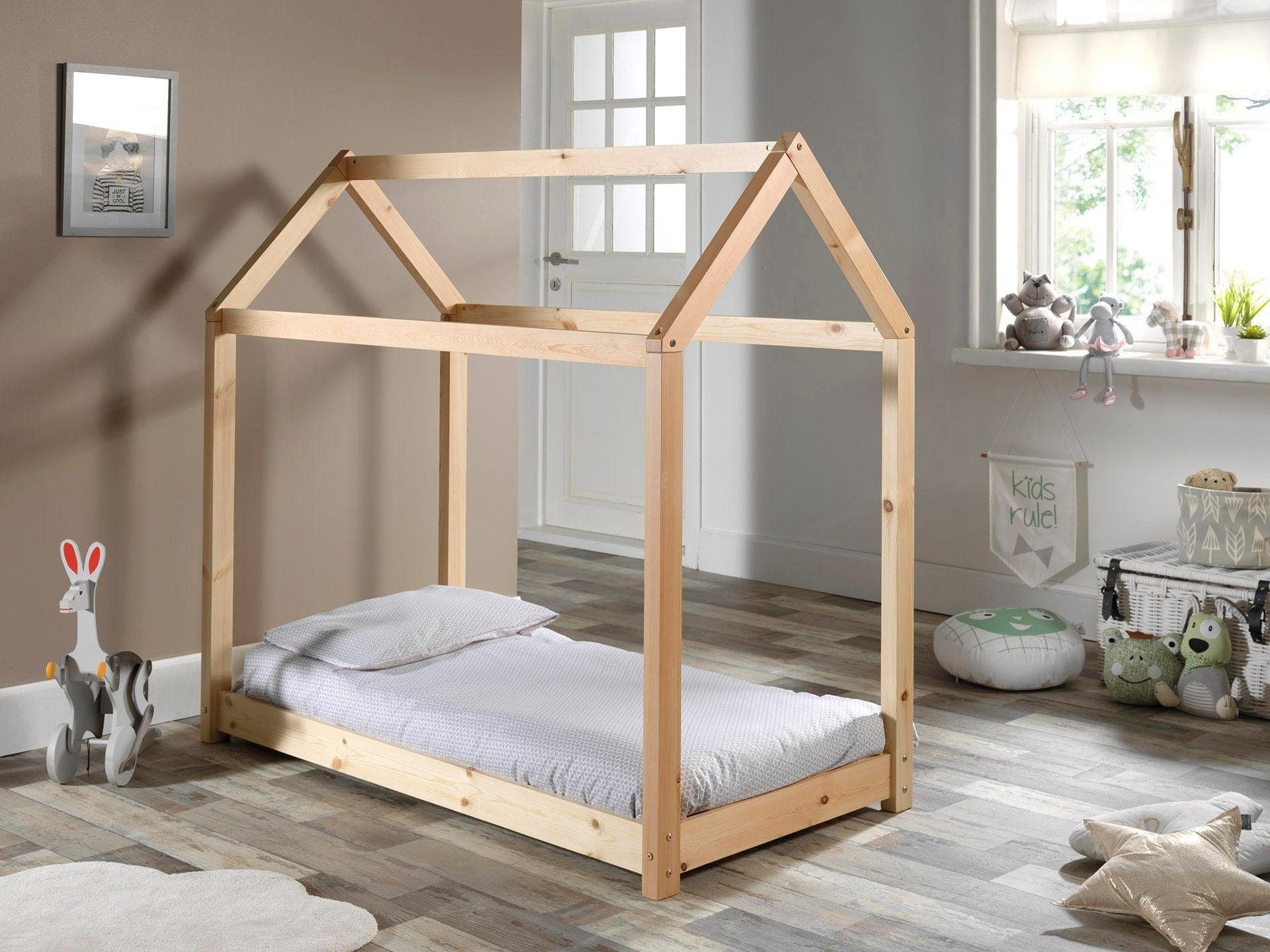 Vipack Kinderbett »Cabane«, (Made in Europe), Hausbett