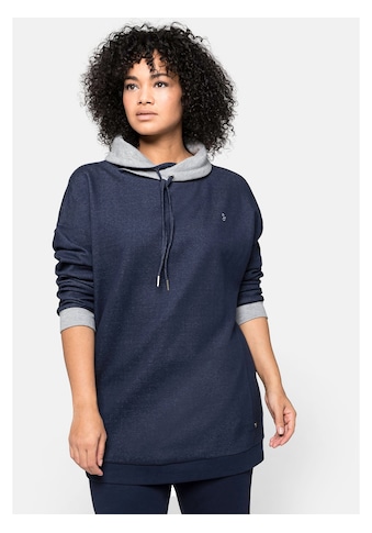 Sheego Sweatshirt »Sweatshirt«, mit weitem Kragen und Kontrastdetails kaufen