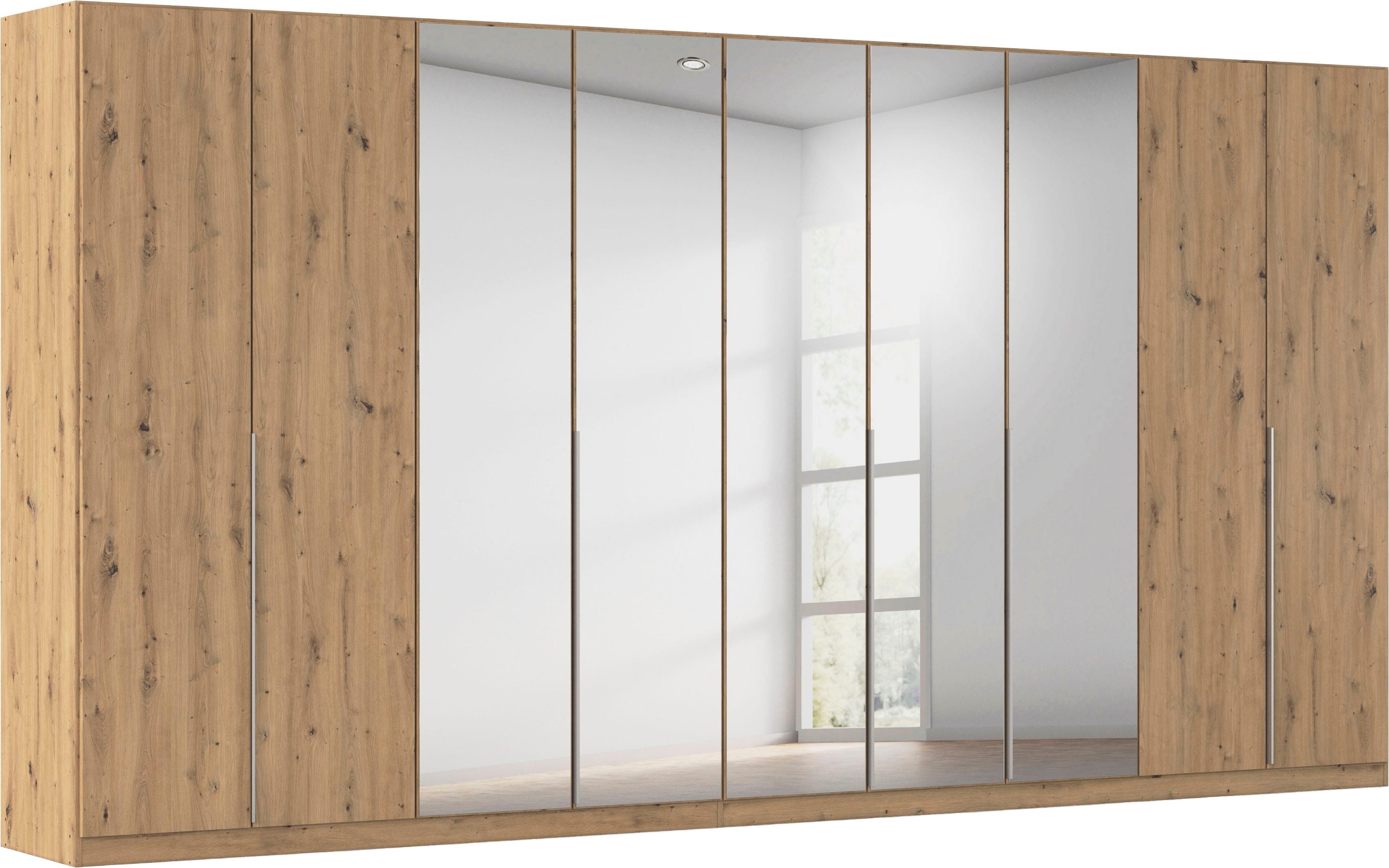 OTTO home Drehtürenschrank "Kleiderschrank Schrank Garderobe AGORDO mit Dekor- oder Hochglanzfront" in zwei Griff-Farben, Breiten 91-405 cm, durchdachte Innenausstattung, in 8 Breiten und 2 Höhen MADE IN GERMANY