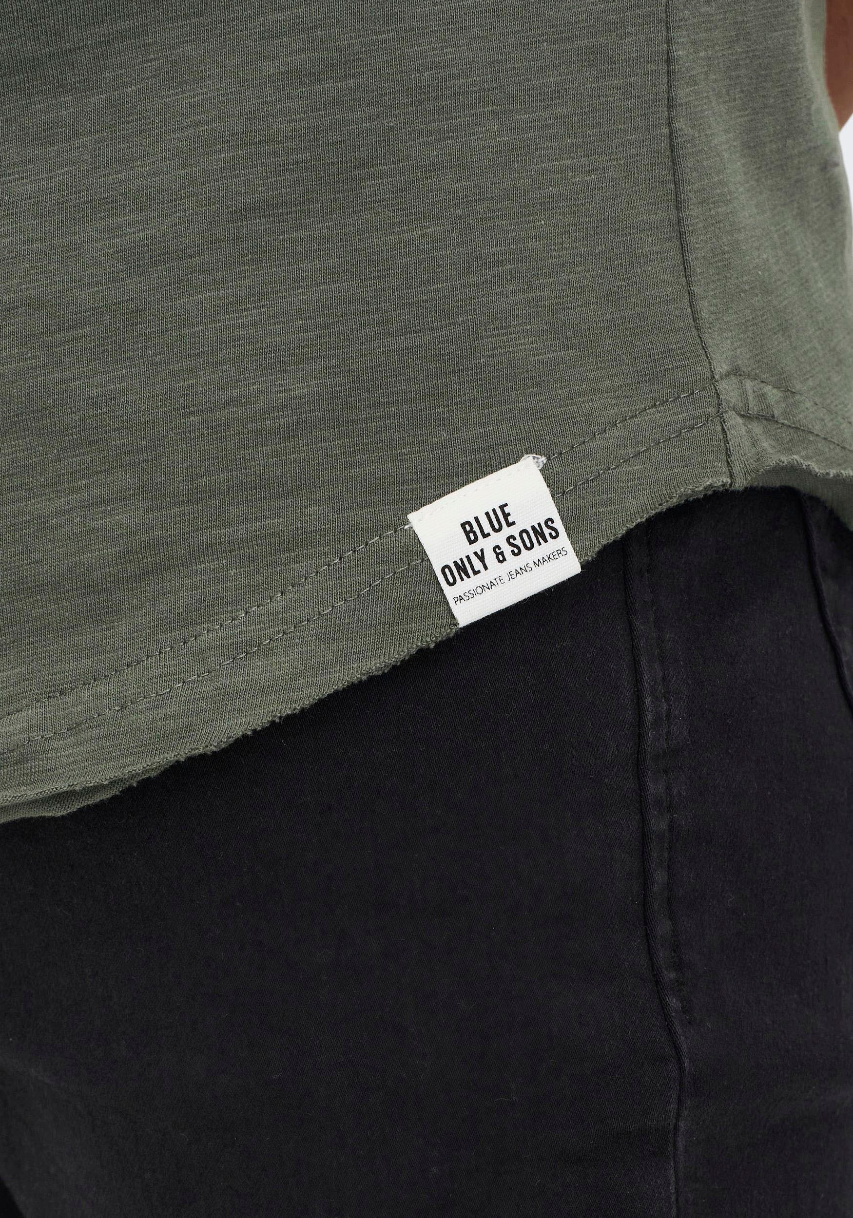ONLY & SONS Rundhalsshirt »ONSBENNE LONGY SS TEE NF 7822 NOOS«