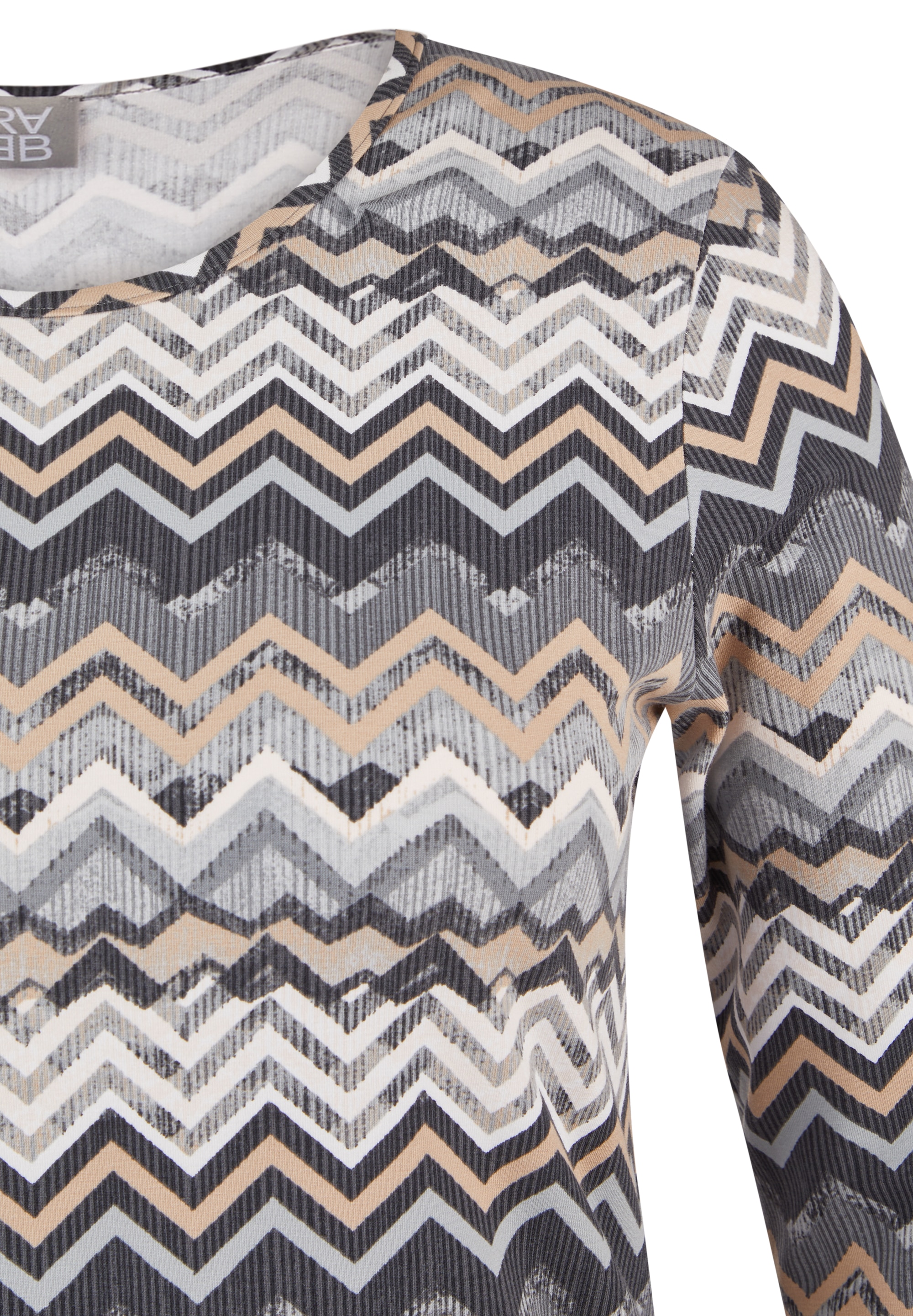 Rabe 3/4-Arm-Shirt mit grafischem Muster