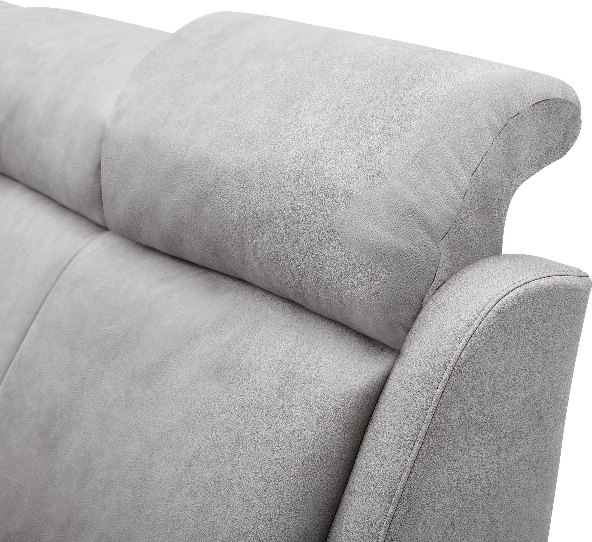 VILLA BECK Ecksofa »Varese L-Form«, (2 St.), Kopfteilverstellung, wahlweise mit Sitzvorzug, in Sitzhöhe 49 cm
