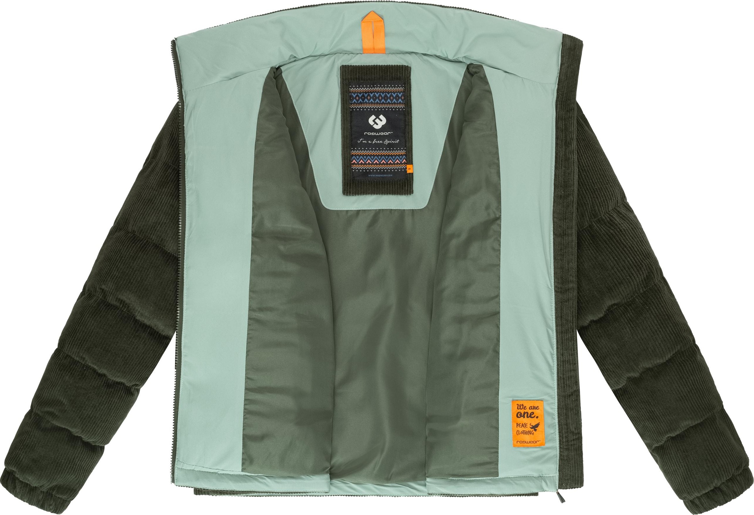 Ragwear Cordjacke »Uxia«, ohne Kapuze, Modische Damen Jacke in Cord mit wärmenden Innenfutter