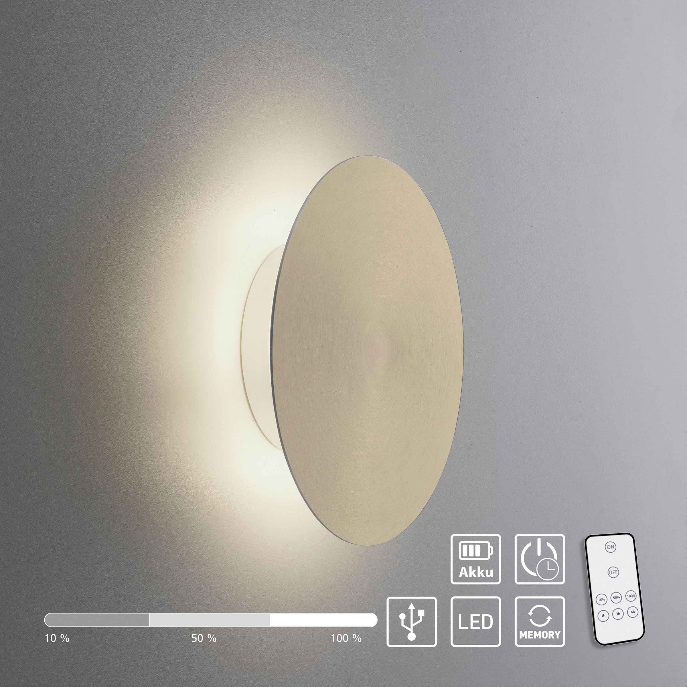 LED Wandleuchte »AKKU PUNTU«, 1 flammig, Leuchtmittel LED-Board | LED fest integriert