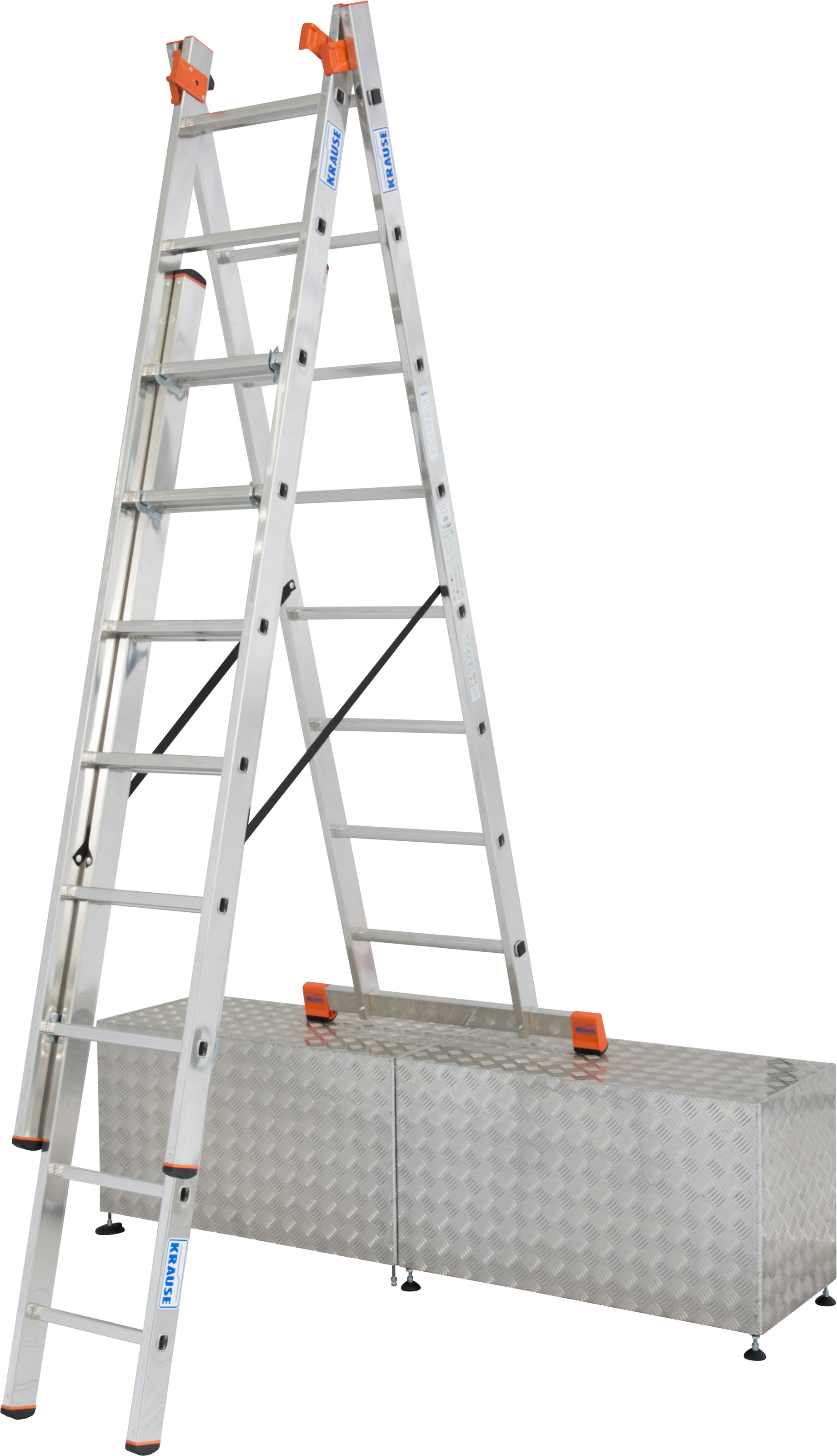 KRAUSE Vielzweckleiter »Tribilo«, Alu, 3x8 Sprossen, Arbeitshöhe ca. 605 cm