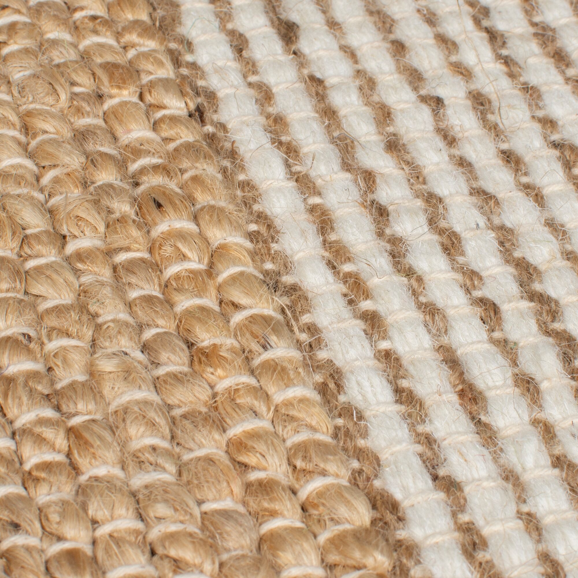 FLAIR RUGS Teppich »MEDINA BLOCKS«, rechteckig, 22 mm Höhe, Jute/-und Wollmischung