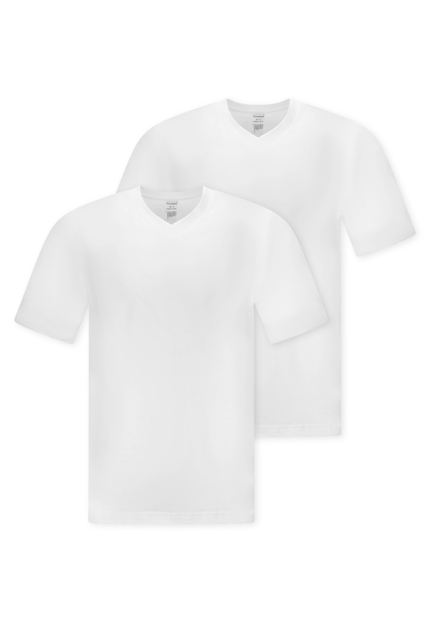 Schiesser V-Shirt "Essentials" 2er-Pack, mit V-Ausschnitt