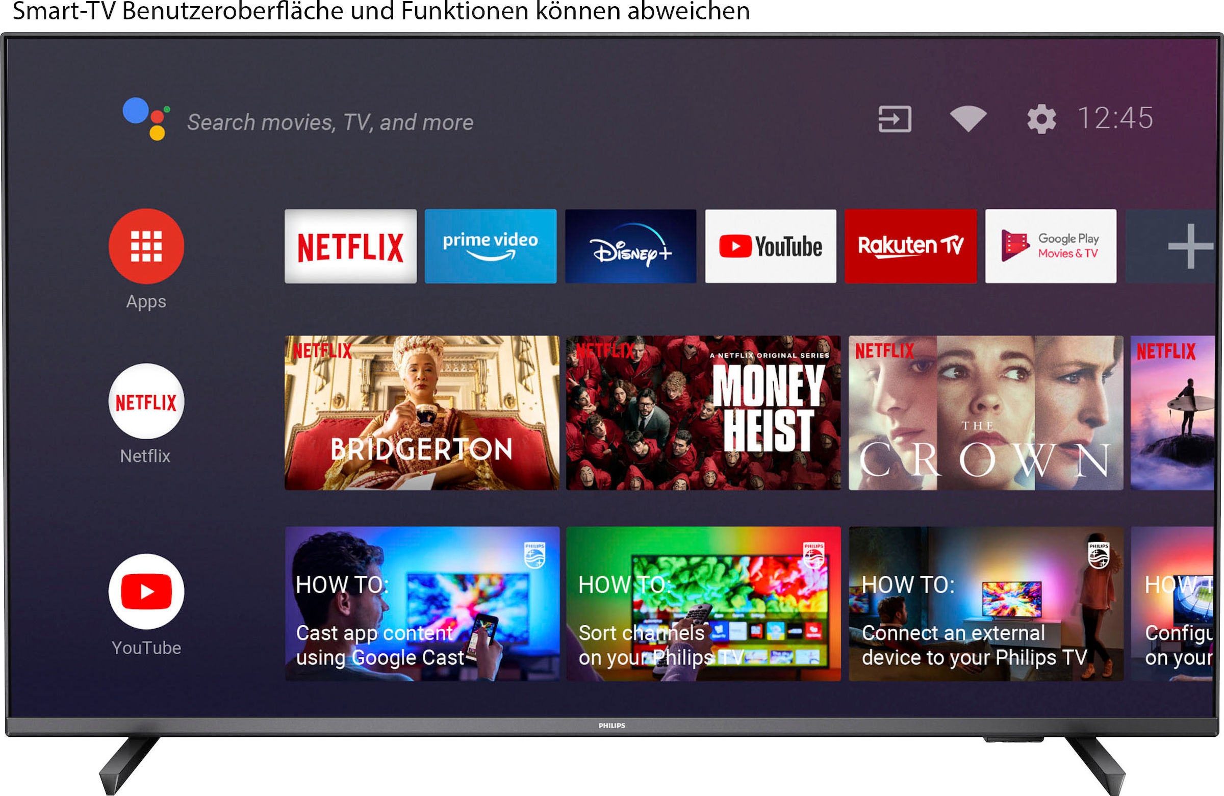 Philips LED-Fernseher »65PUS7906/12«, 164 cm/65 Zoll, 4K Ultra HD, Android TV-Smart-TV, 3-seitiges Ambilight