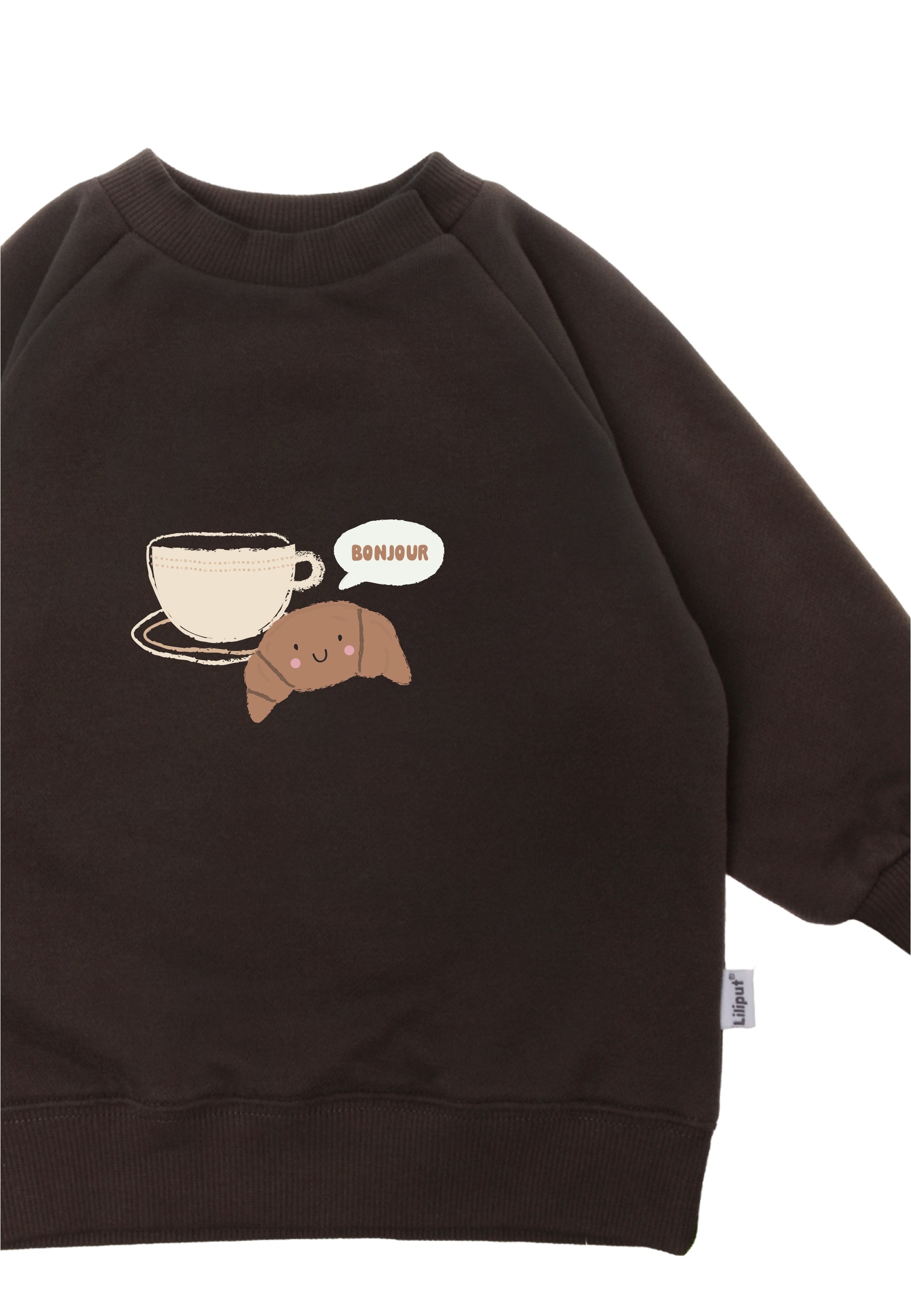 Thumbnail - Liliput Sweatshirt "Croissant Bonjour", 1 Stk. aus super weichem Material