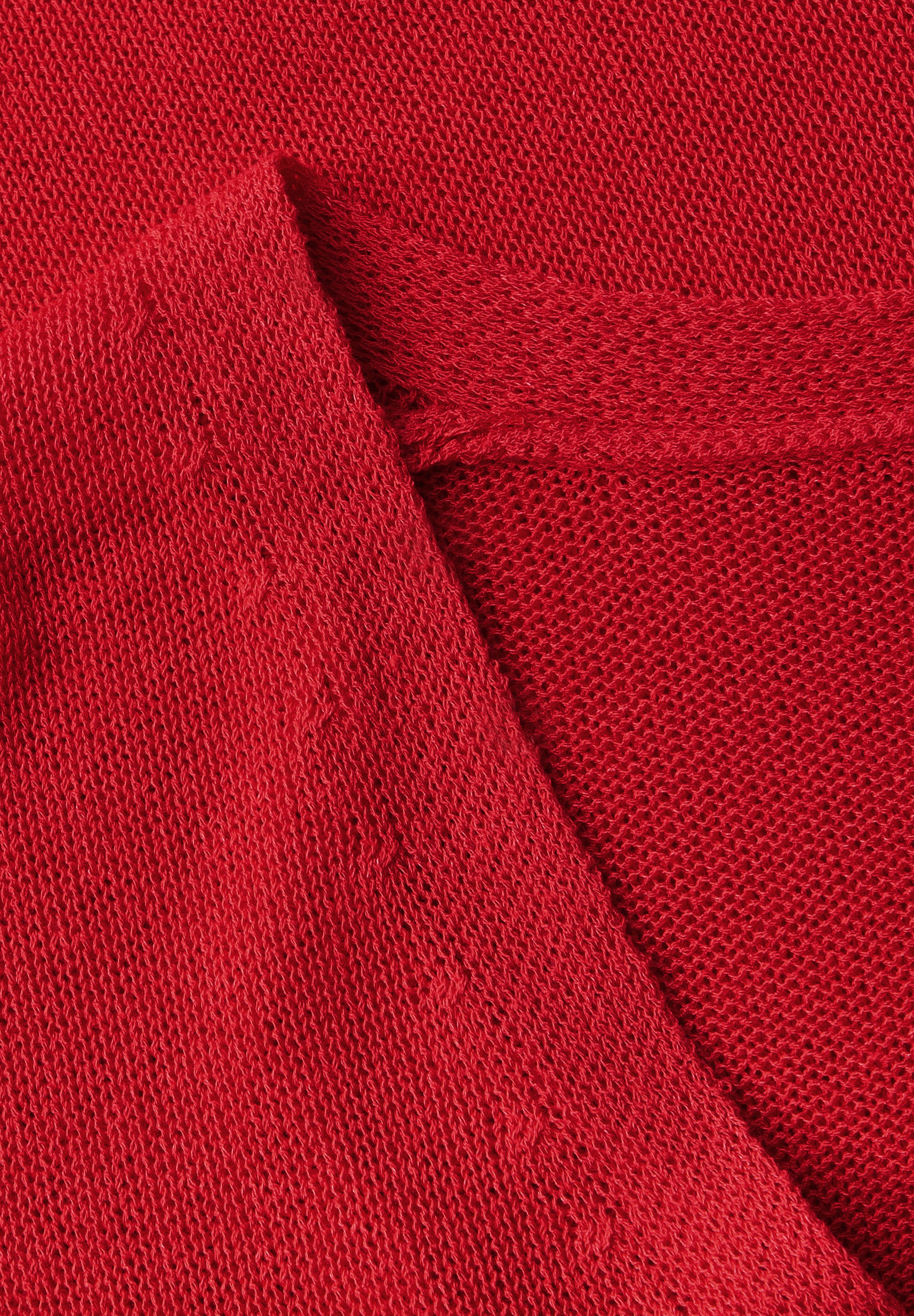 STREET ONE Strickpullover, mit abgerundetem V-Ausschnitt