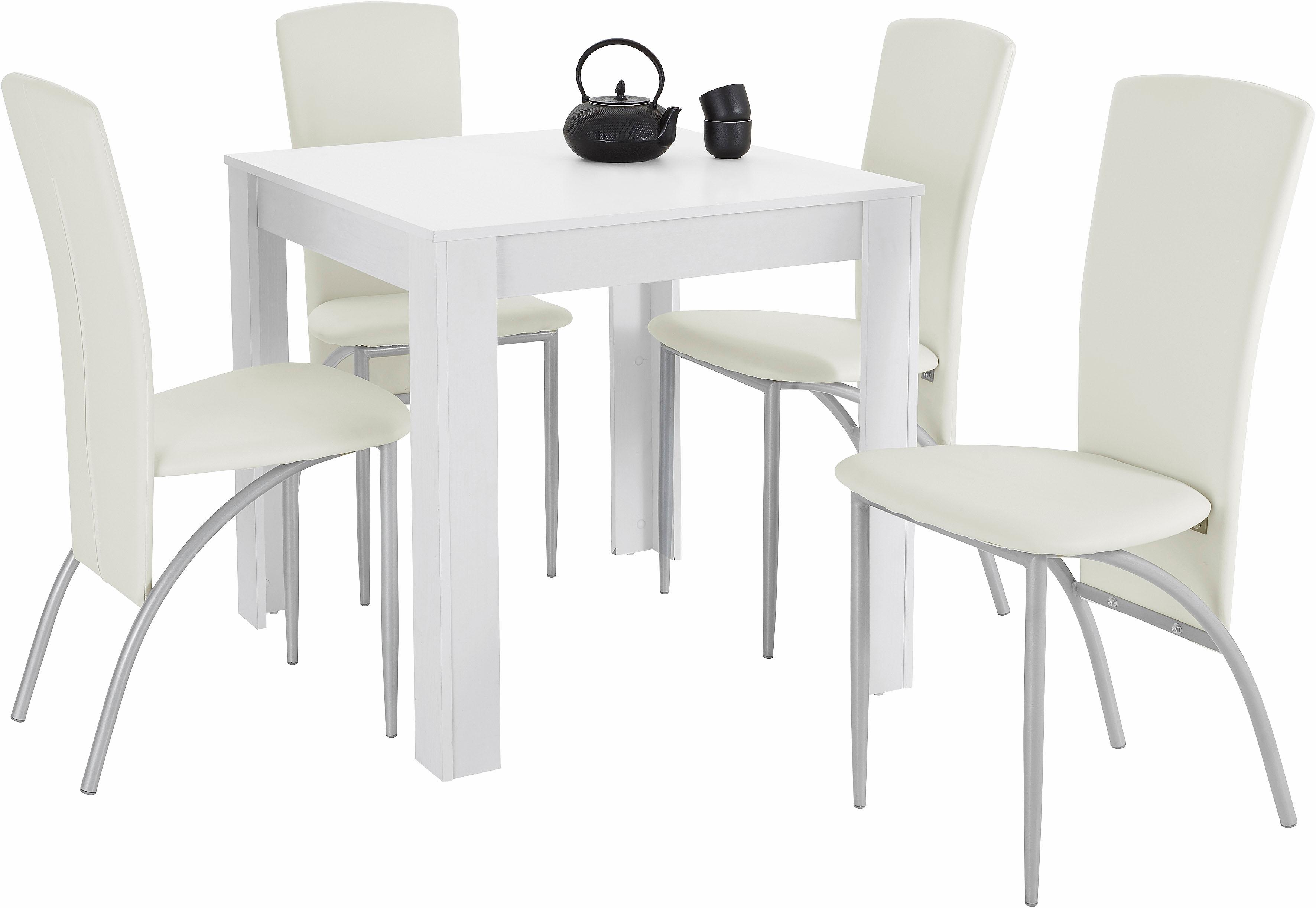 INOSIGN Essgruppe "LynnNico" Set, 5 Stk. tlg. Tischbreite 80 cm, Belastbark günstig online kaufen