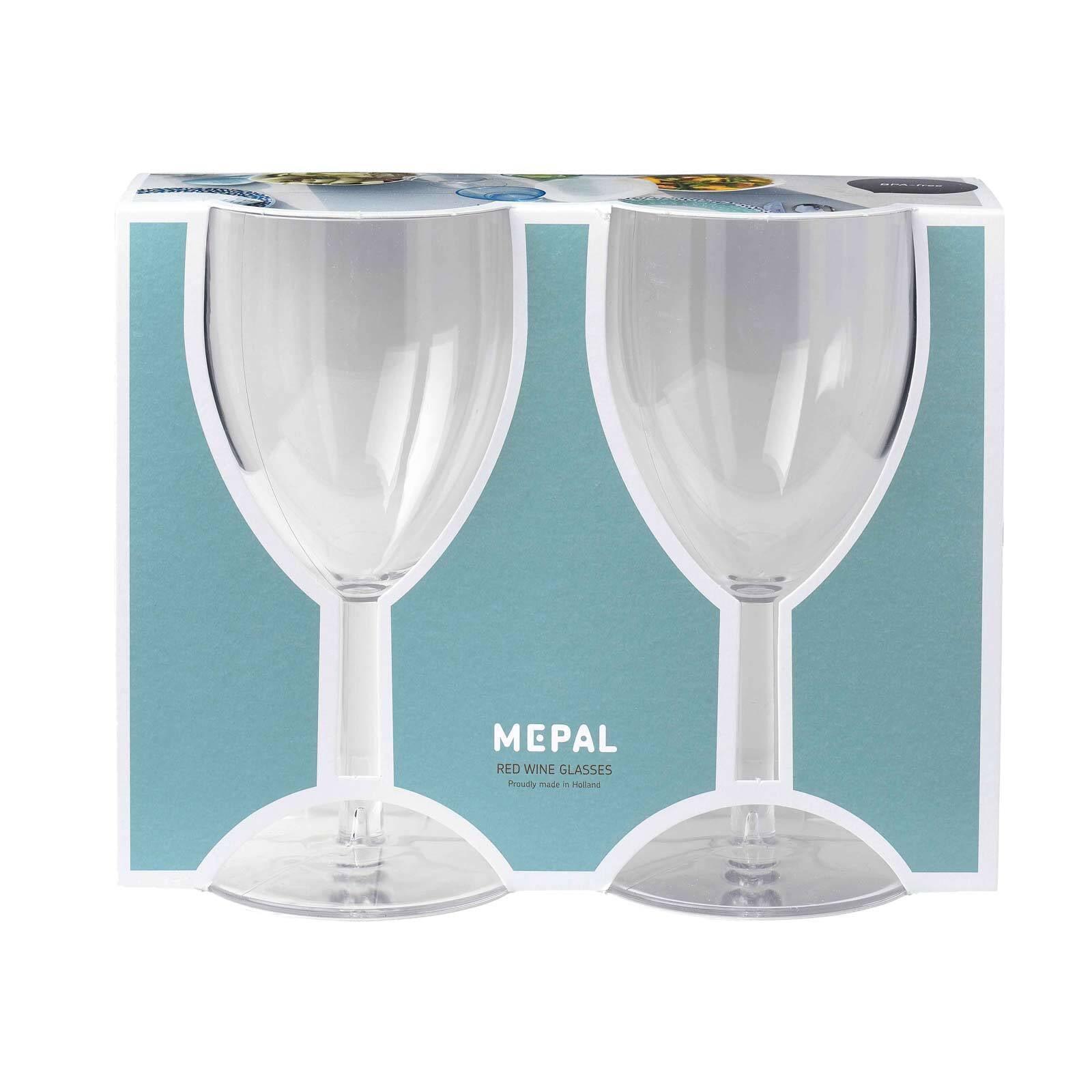 Mepal Weinglas »Kunststoff-Rotweingläser 300 ml 2er Set transparent«