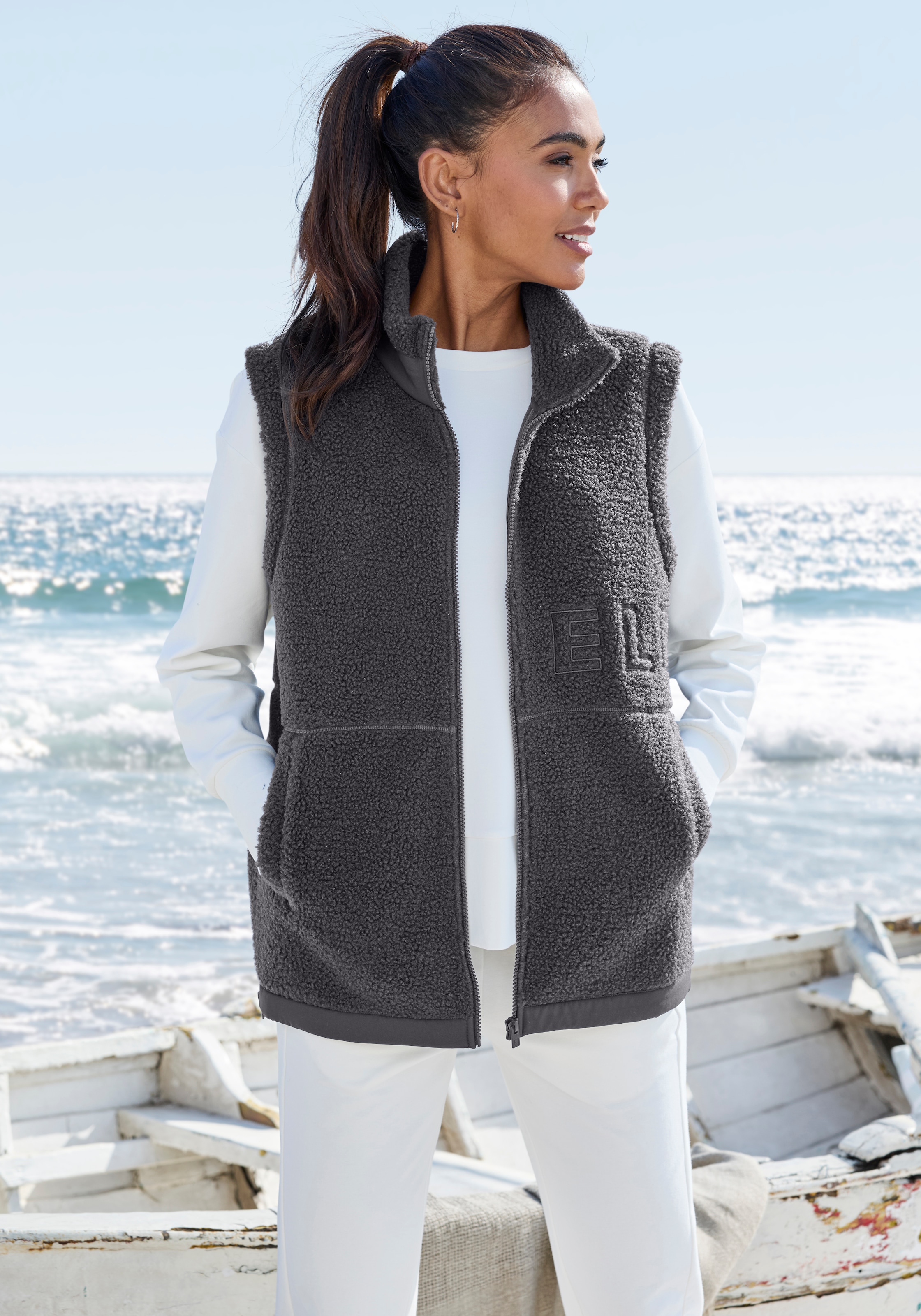 Elbsand mit großer Schriftzug-Stickerei günstig online kaufen