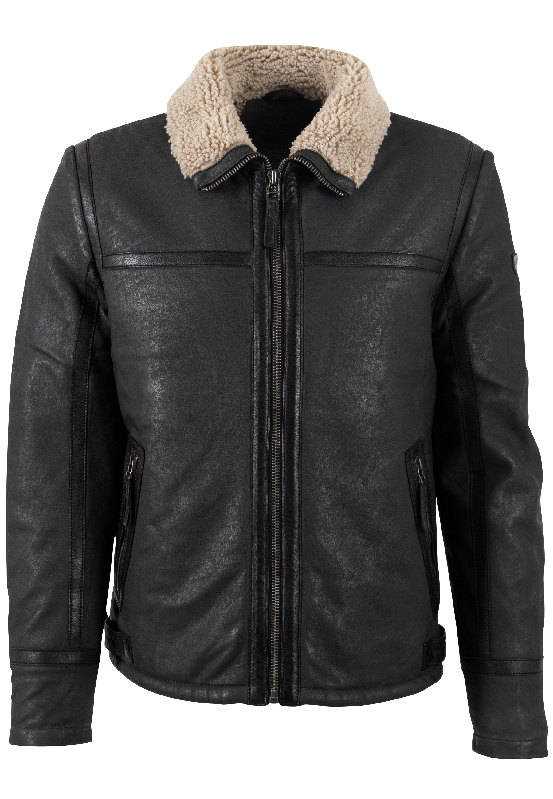 Mauritius Lederjacke »MMAlasko«, mit Umlegekragen