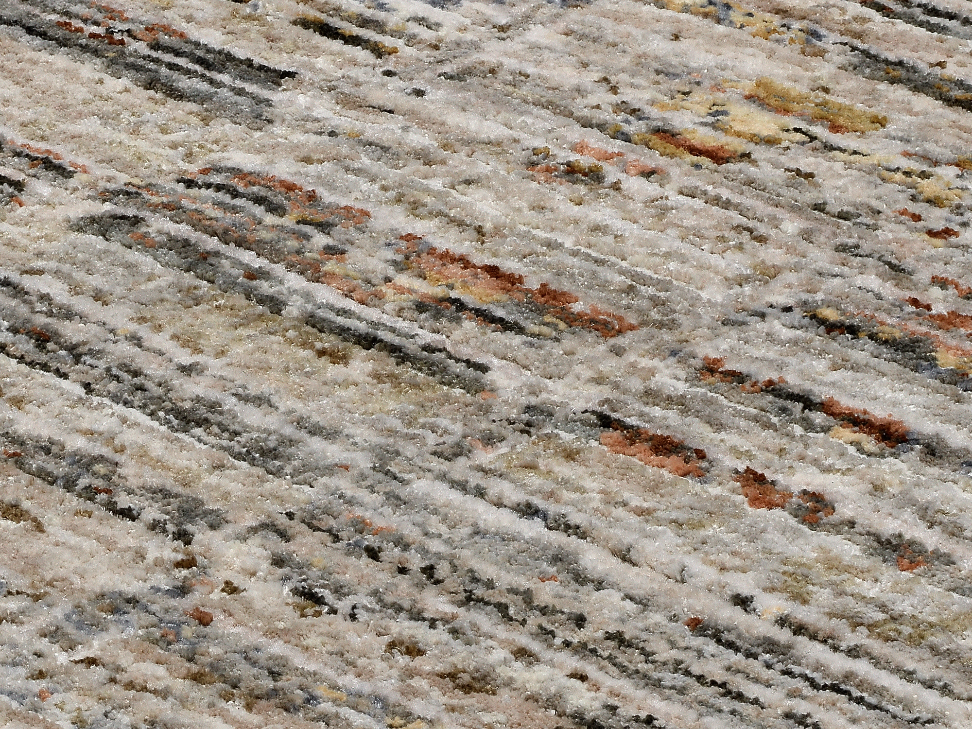 OCI DIE TEPPICHMARKE Teppich »OMEN GRID« rechteckig 6 mm Höhe Designer Kurzflor Teppich, leichter Glanz, mit Fransen,  Wohnzimmer