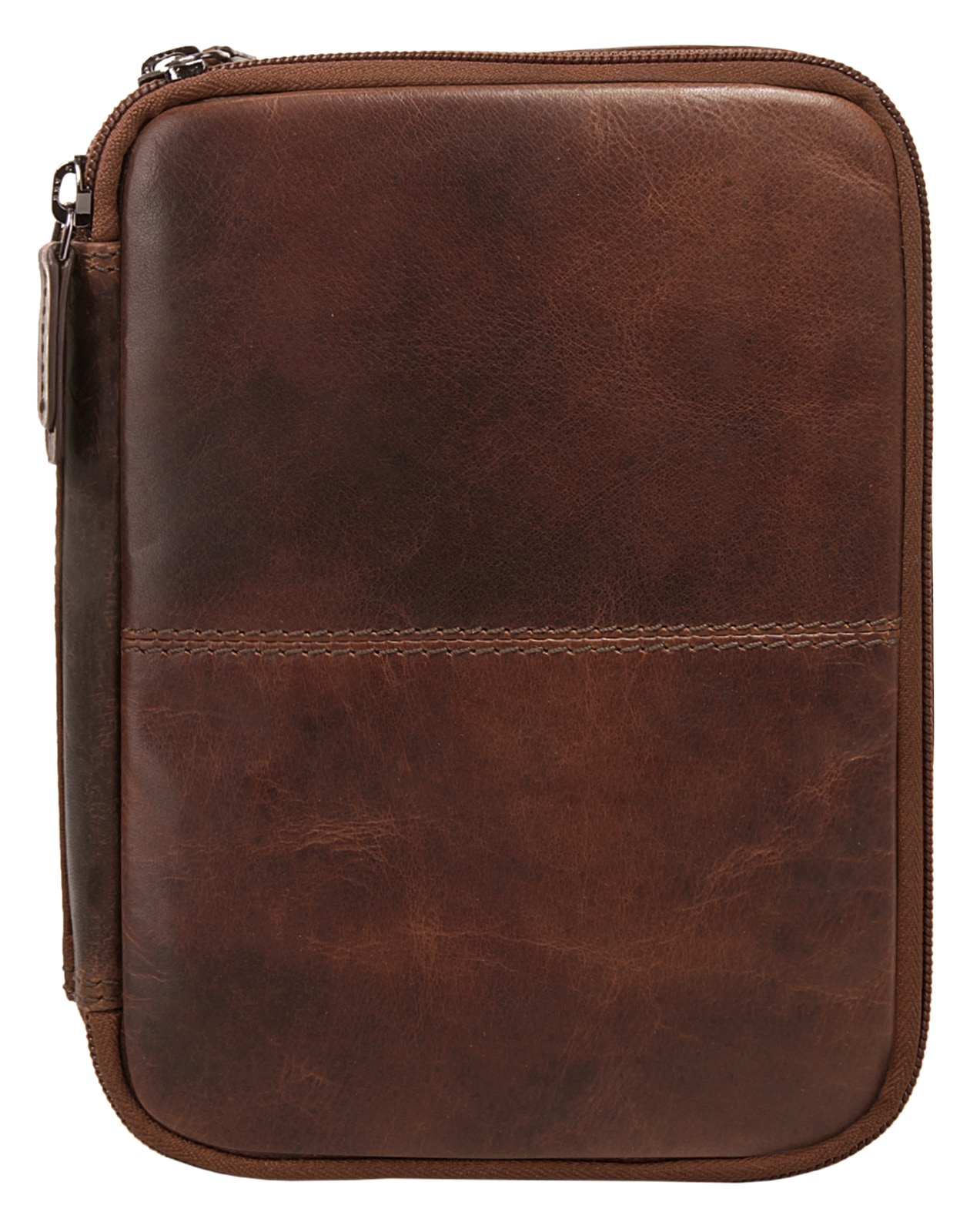 X-ZONE Kulturbeutel "X-ZONE Herren, Damen Kulturtasche echt Leder", braun, Leder, used, Taschen, echt Leder