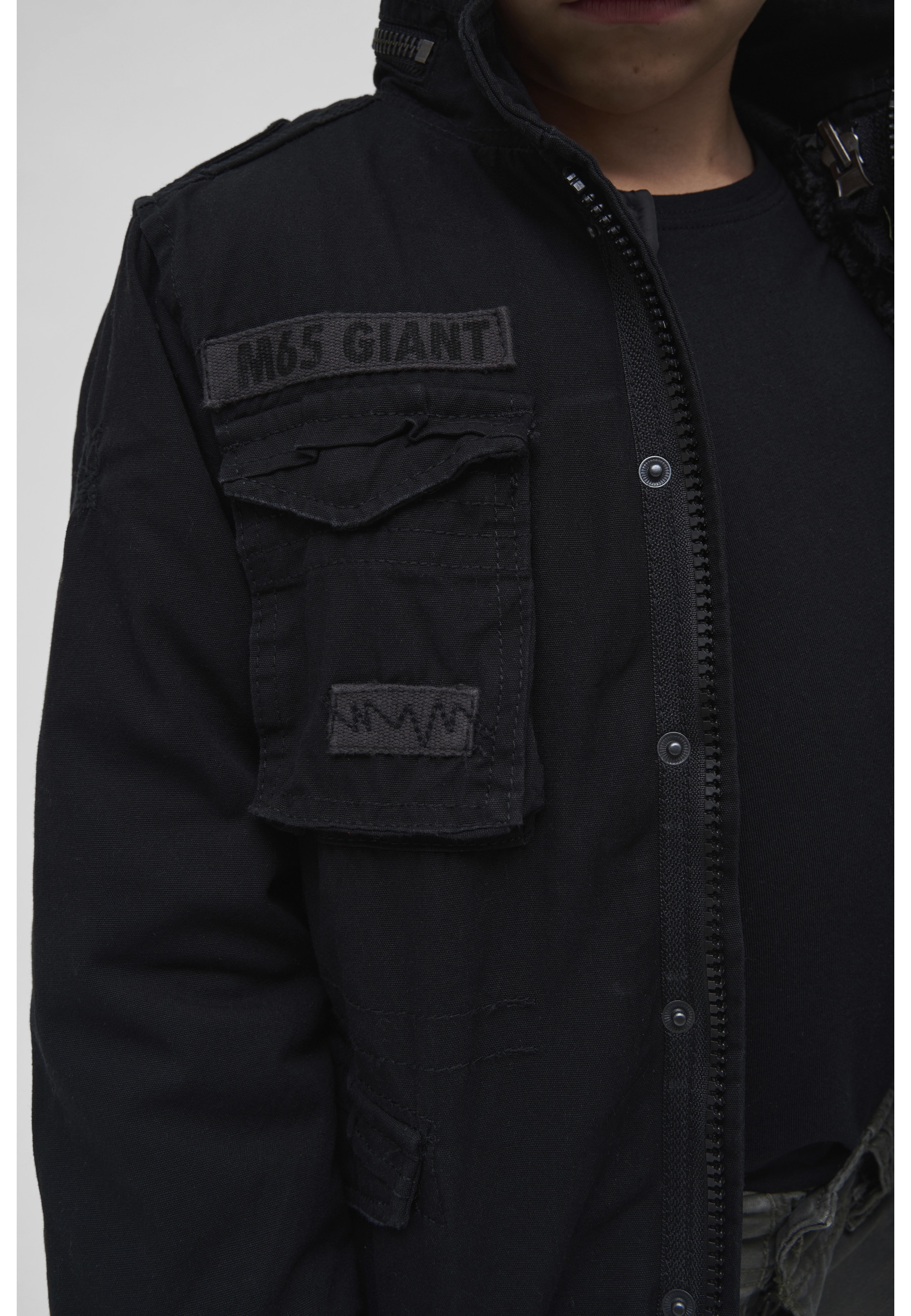 Brandit Parka »Brandit Herren Kids M65 Giant Jacket« 1 Stk. tlg. mit Kapuze