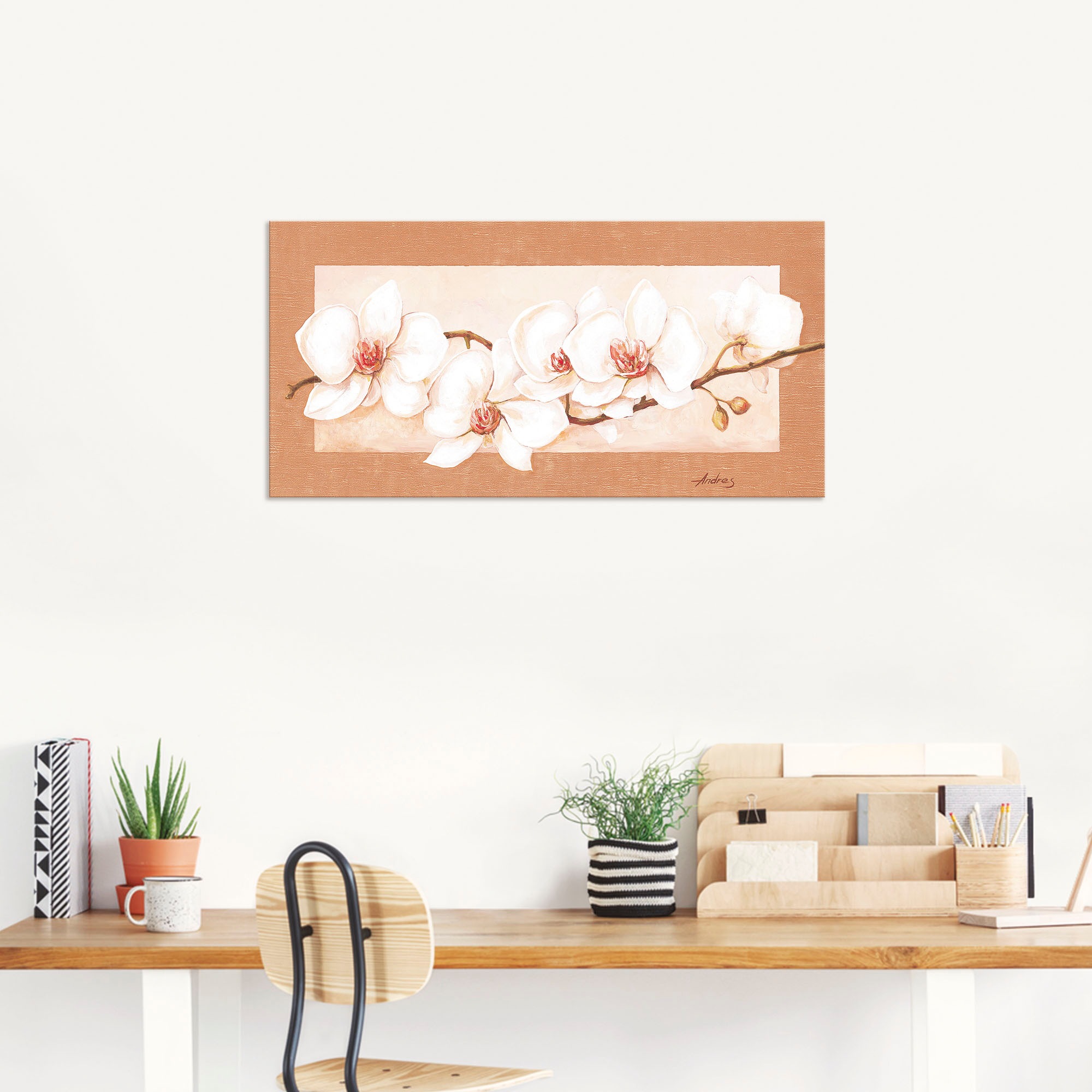 Artland Wandbild »Orchideenzweig«, Blumenbilder, (1 St.), als Alubild, Outdoorbild, Leinwandbild in verschied. Größen