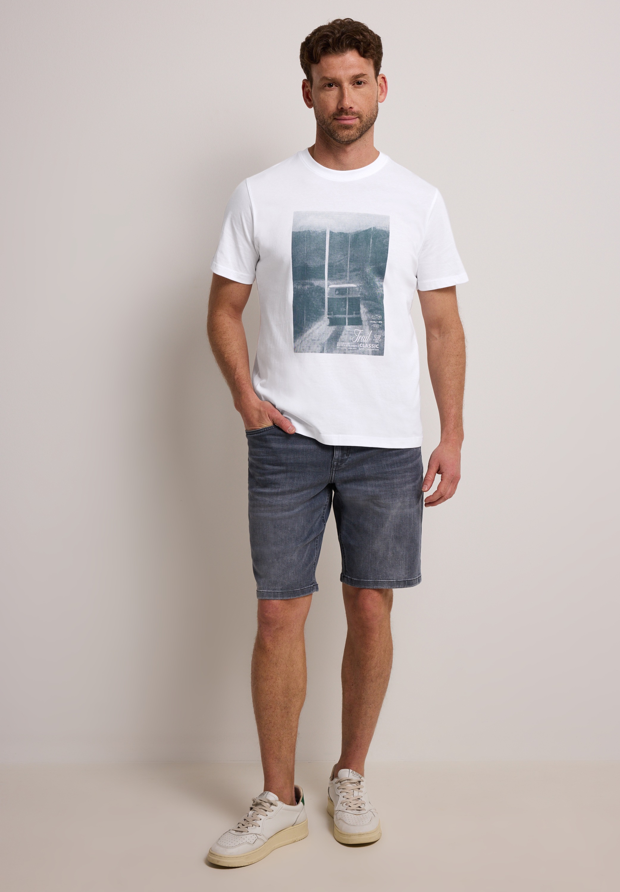 STREET ONE MEN T-Shirt aus reiner Baumwolle