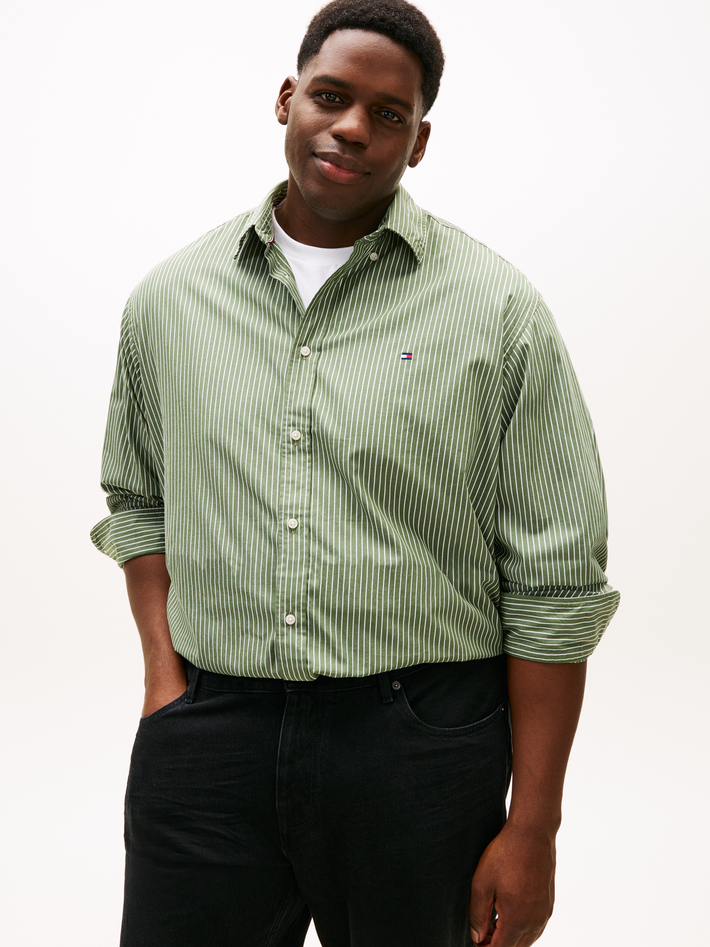 Tommy Hilfiger Big & Tall Langarmhemd "BT - CORE HAIRLINE POPLIN" Große Grö günstig online kaufen