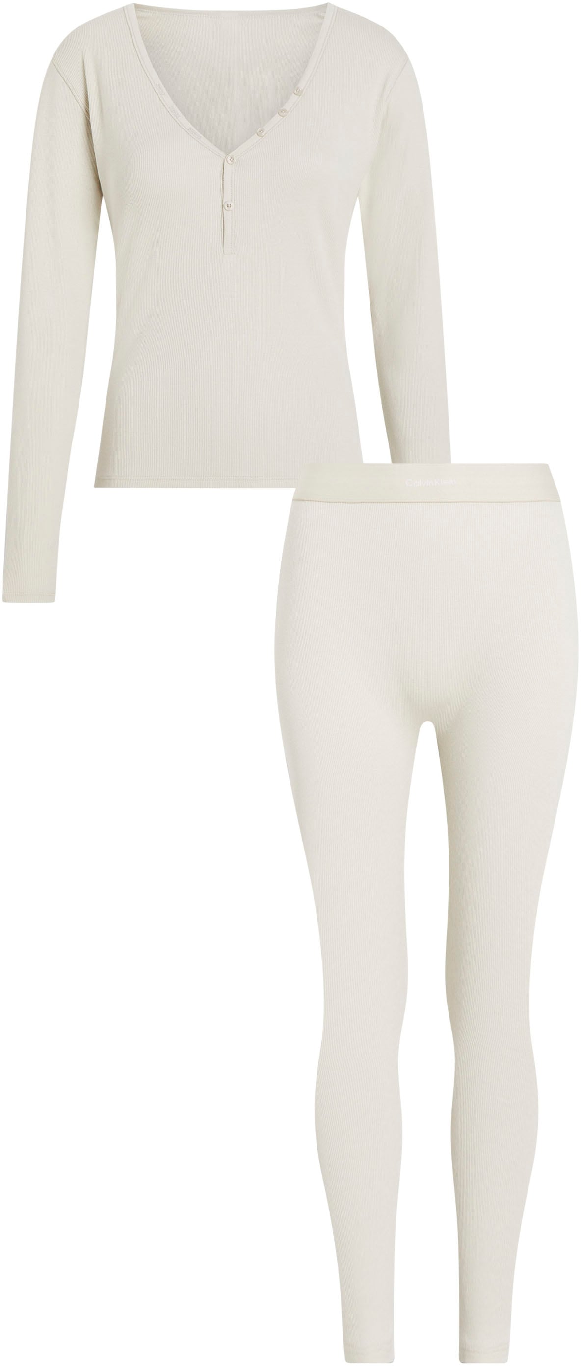 Calvin Klein Underwear Relaxanzug "L/S HENLEY & LEGGING" Set, 2 Stk. tlg., günstig online kaufen