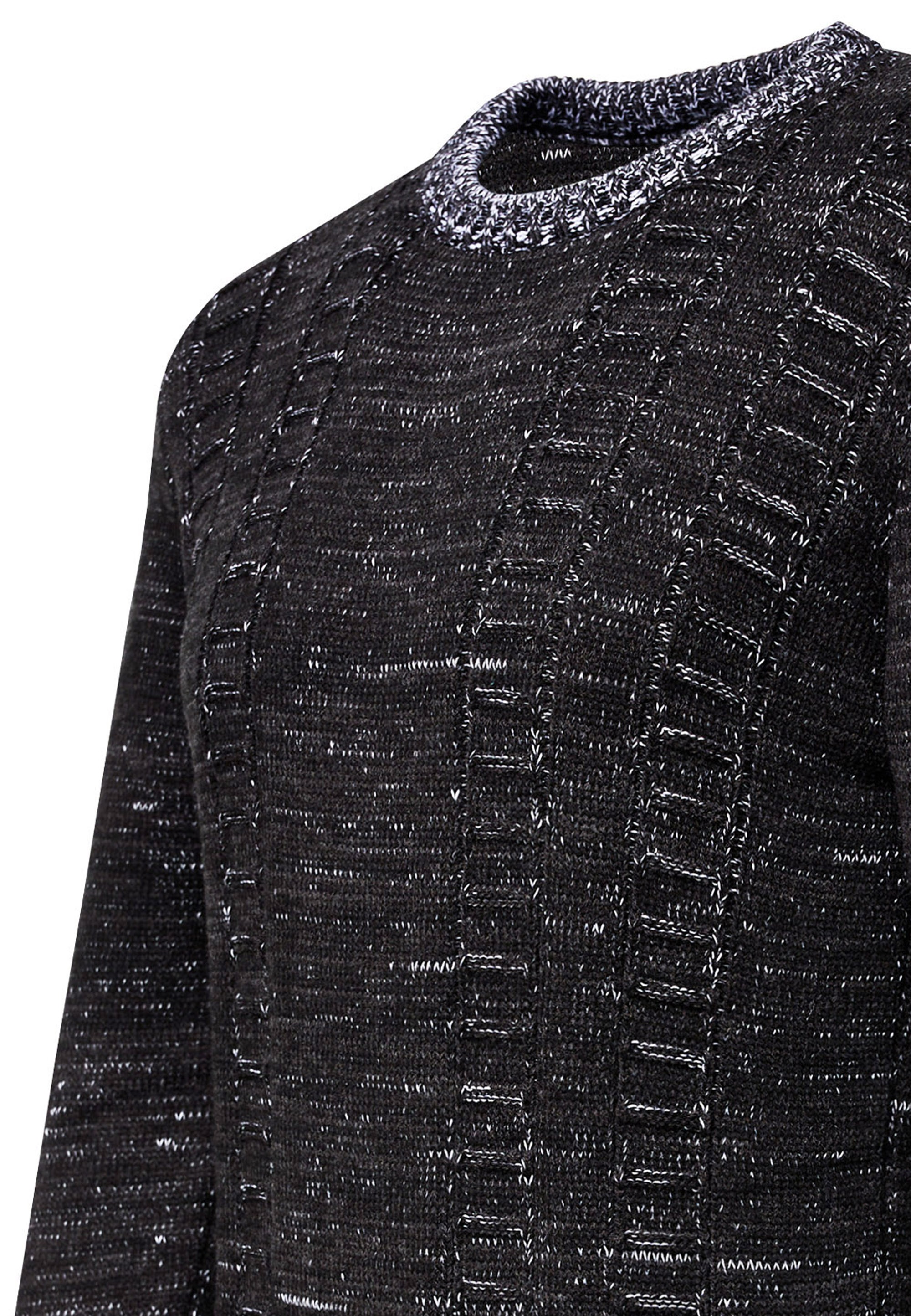 Rusty Neal Strickpullover, mit meliertem Design