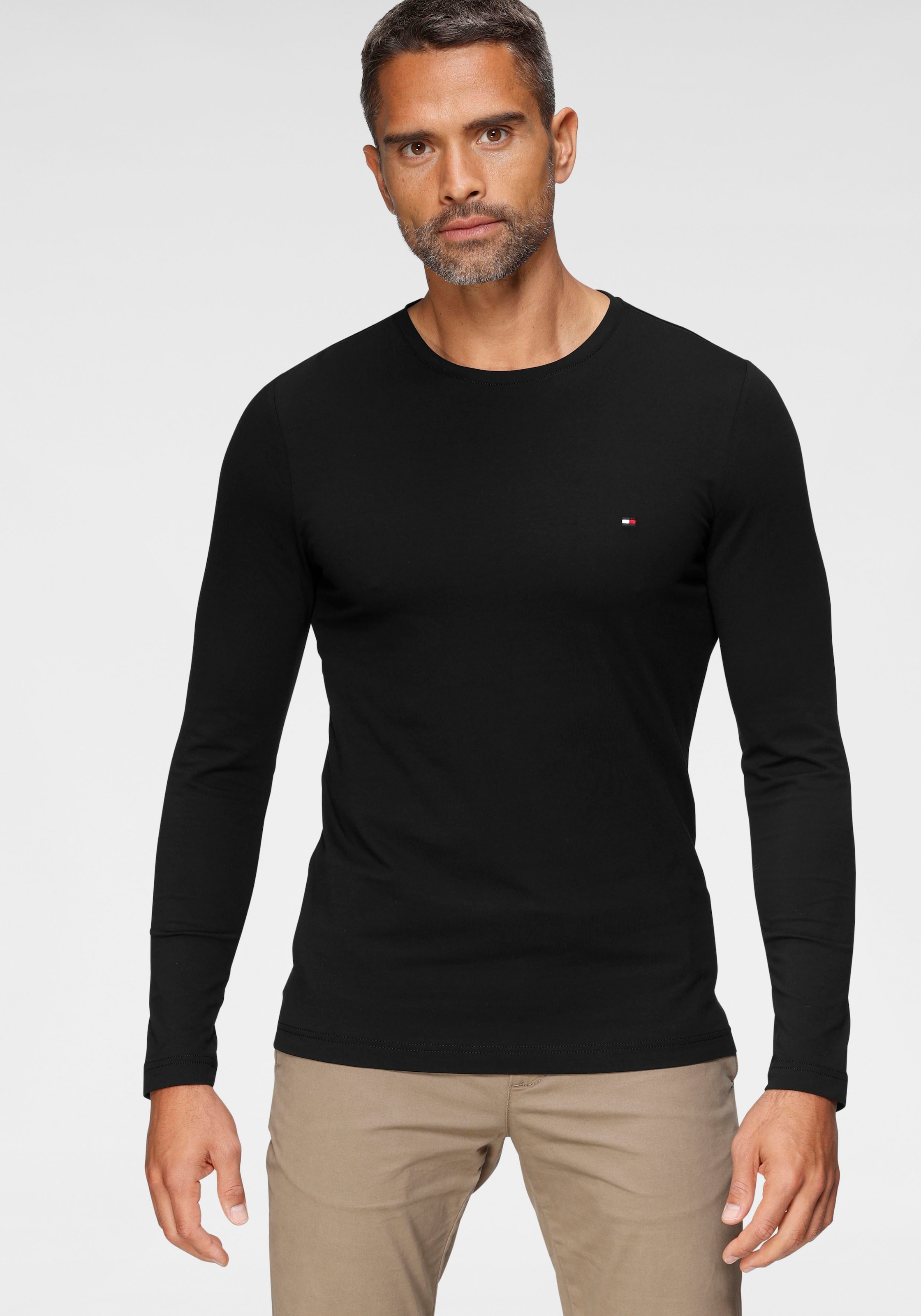 Tommy Hilfiger Langarmshirt "STRETCH SLIM FIT LONG SLEEVE", aus Baumwollstr günstig online kaufen