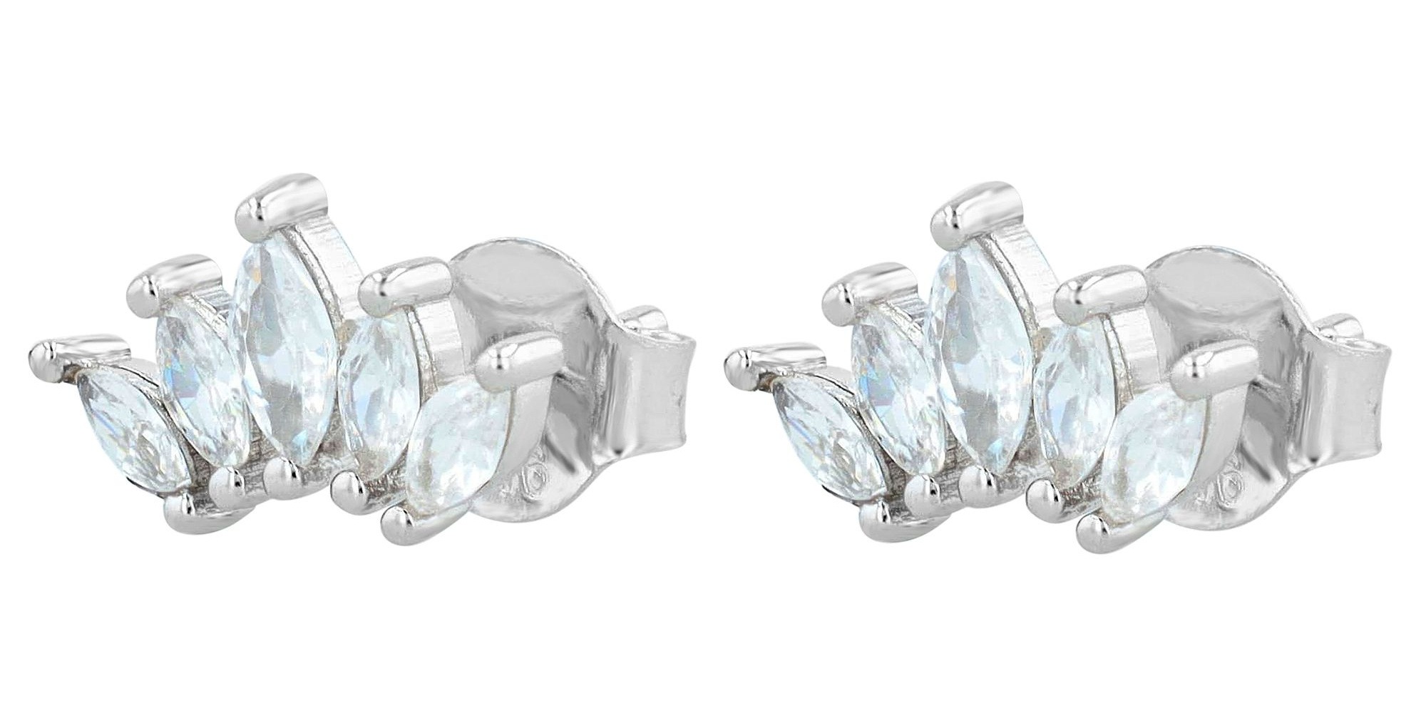 Adelia´s Paar Ohrhänger "Ohrringe – Ohrstecker aus 925 Silber mit Zirkonia" Perfekt als Geschenk zum einfach so
