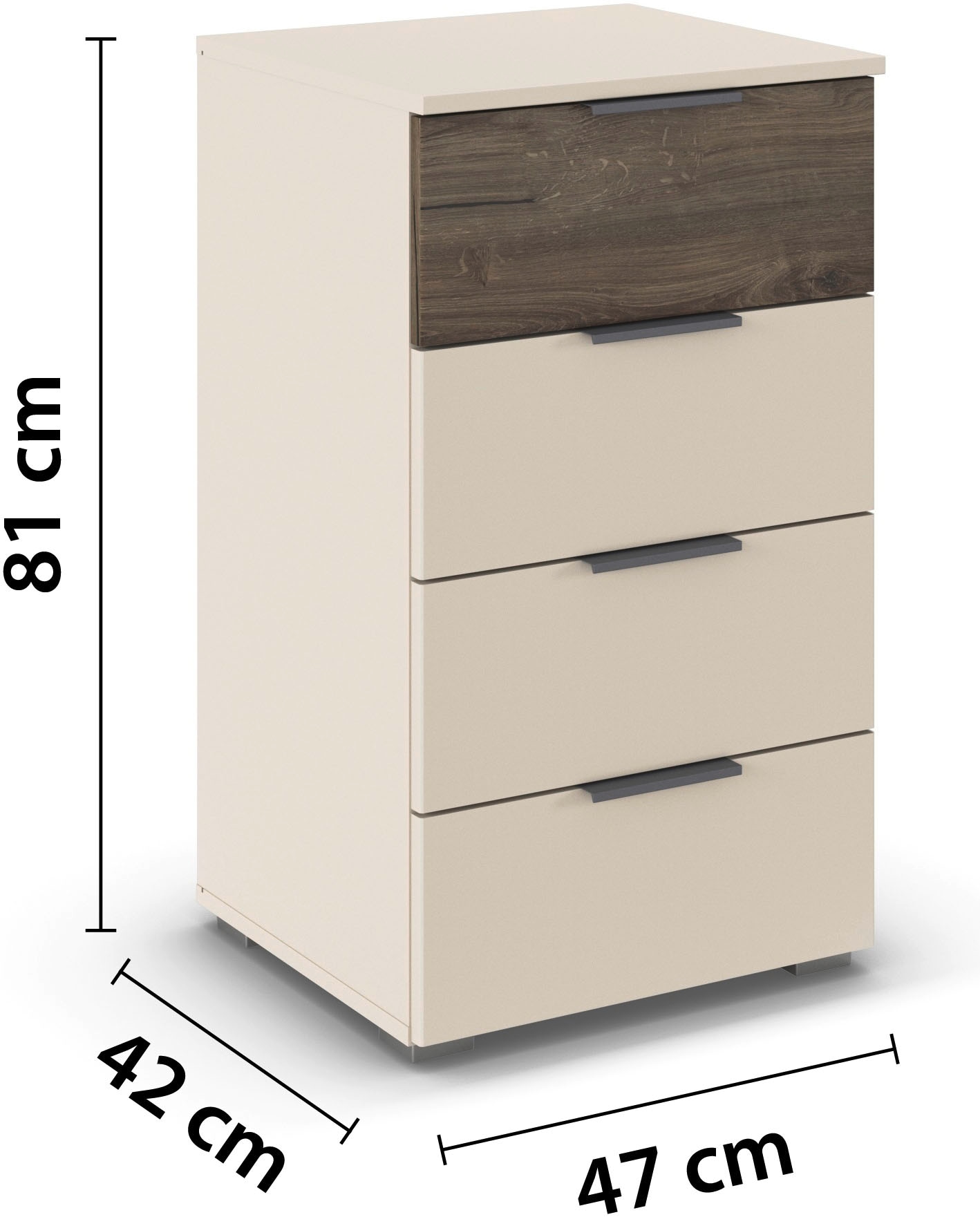 rauch Schubkastenkommode »Sideboard Kommode Schubladenkommode SAJO«, mit 4 geräumigen Schubladen in trendigen Farben MADE IN GERMANY