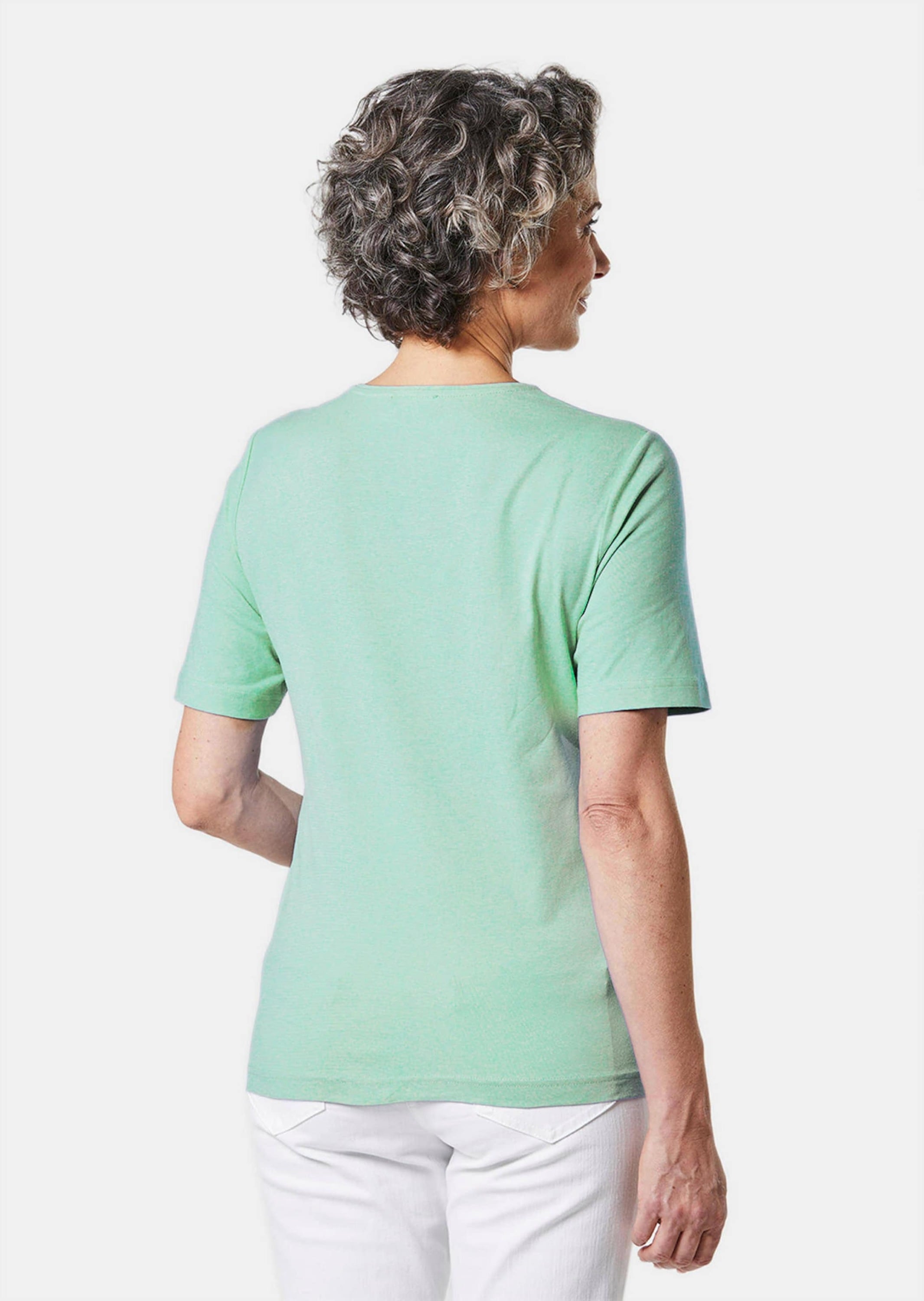 GOLDNER Langarm-Poloshirt »T-Shirt Basic T-Shirt aus reiner Baumwolle«