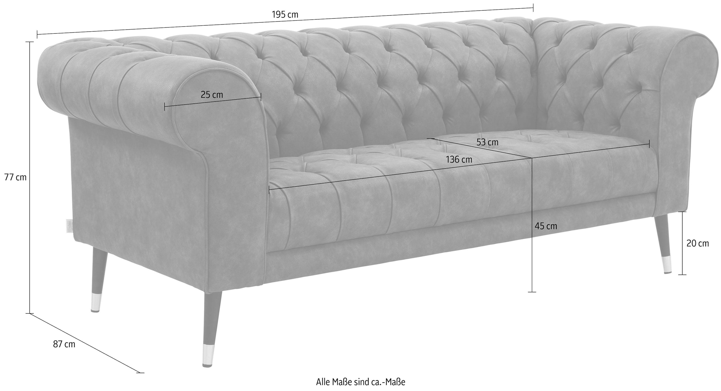 Guido Maria Kretschmer Home&Living Chesterfield-Sofa »Tinnum«