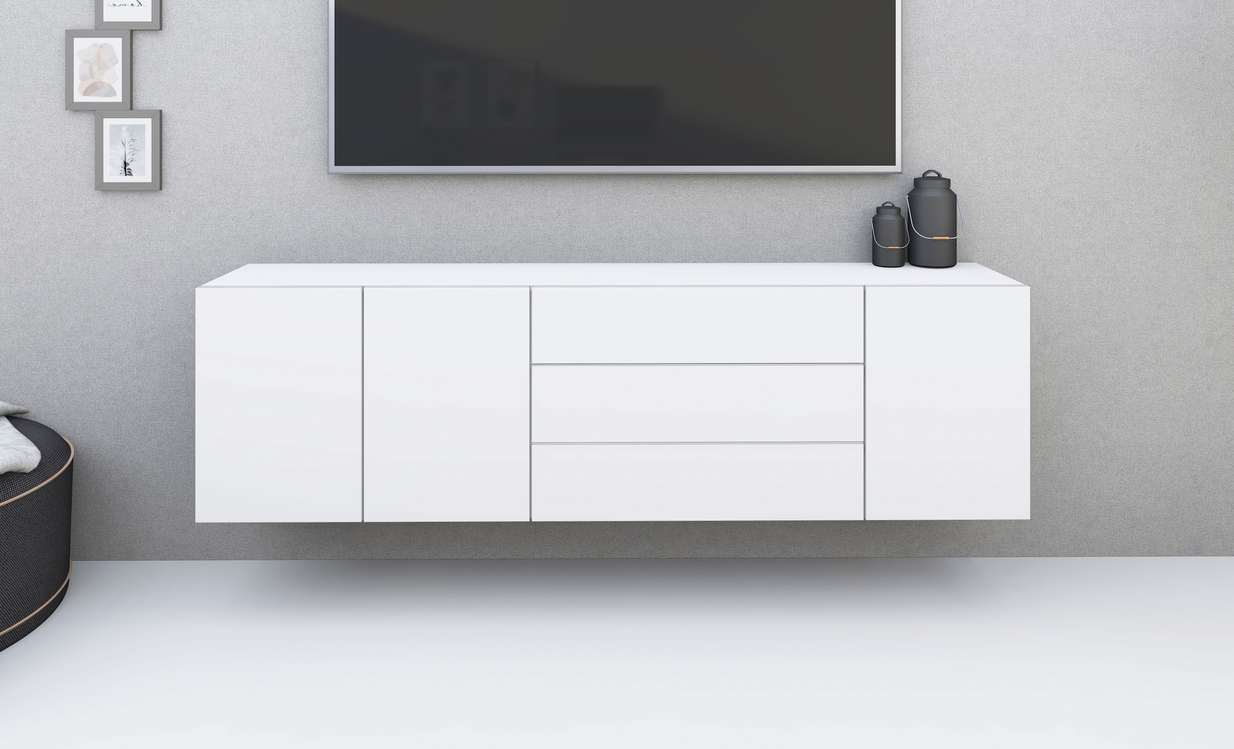 borchardt Möbel Sideboard »Sophia«, Breite 190 cm, hängend und stehend montierbar